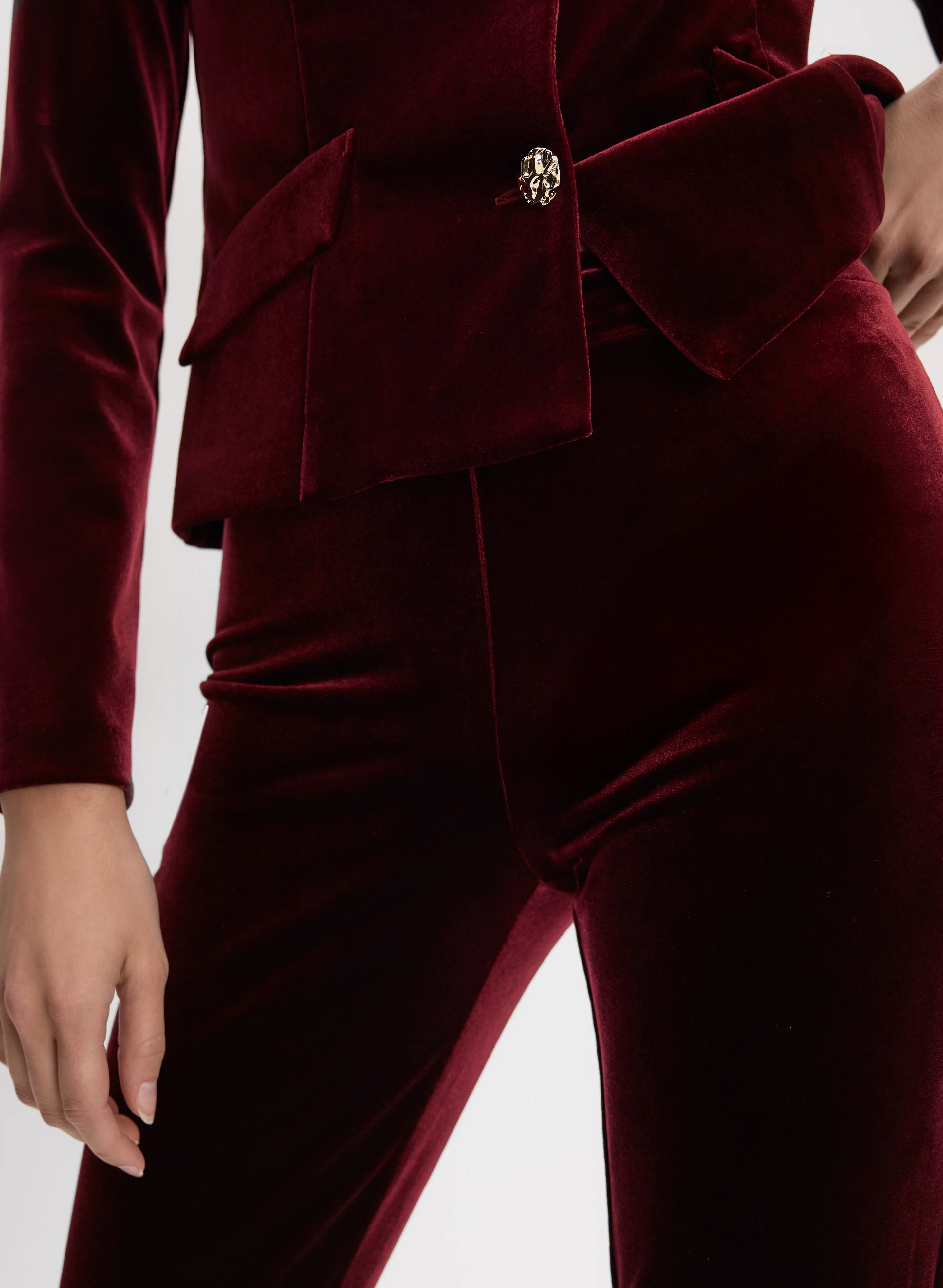 Joseph Ribkoff - Velvet Straight-Leg Pants - Image 4