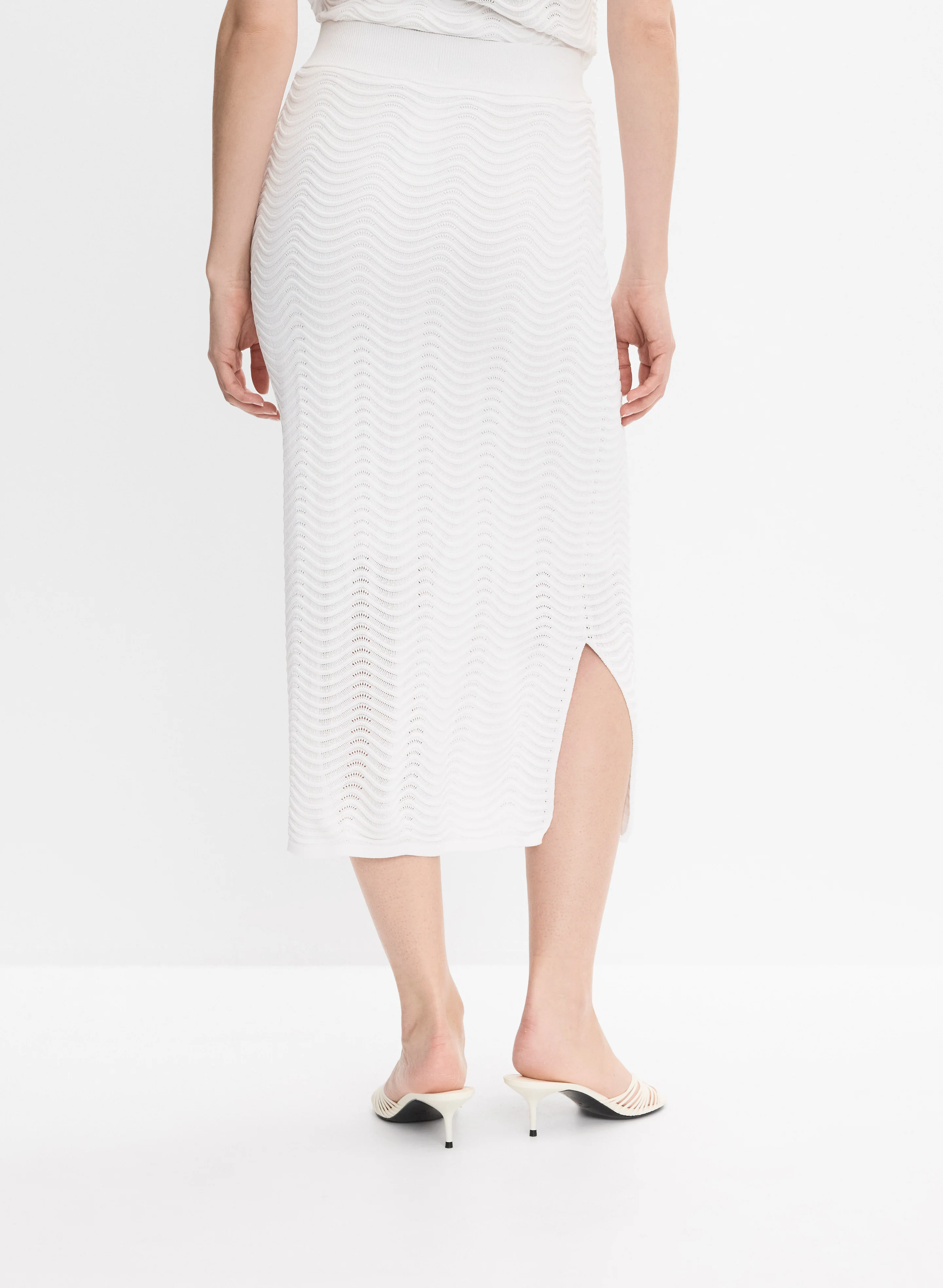 Joseph Ribkoff - Wavy Knit Midi Skirt - Image 2