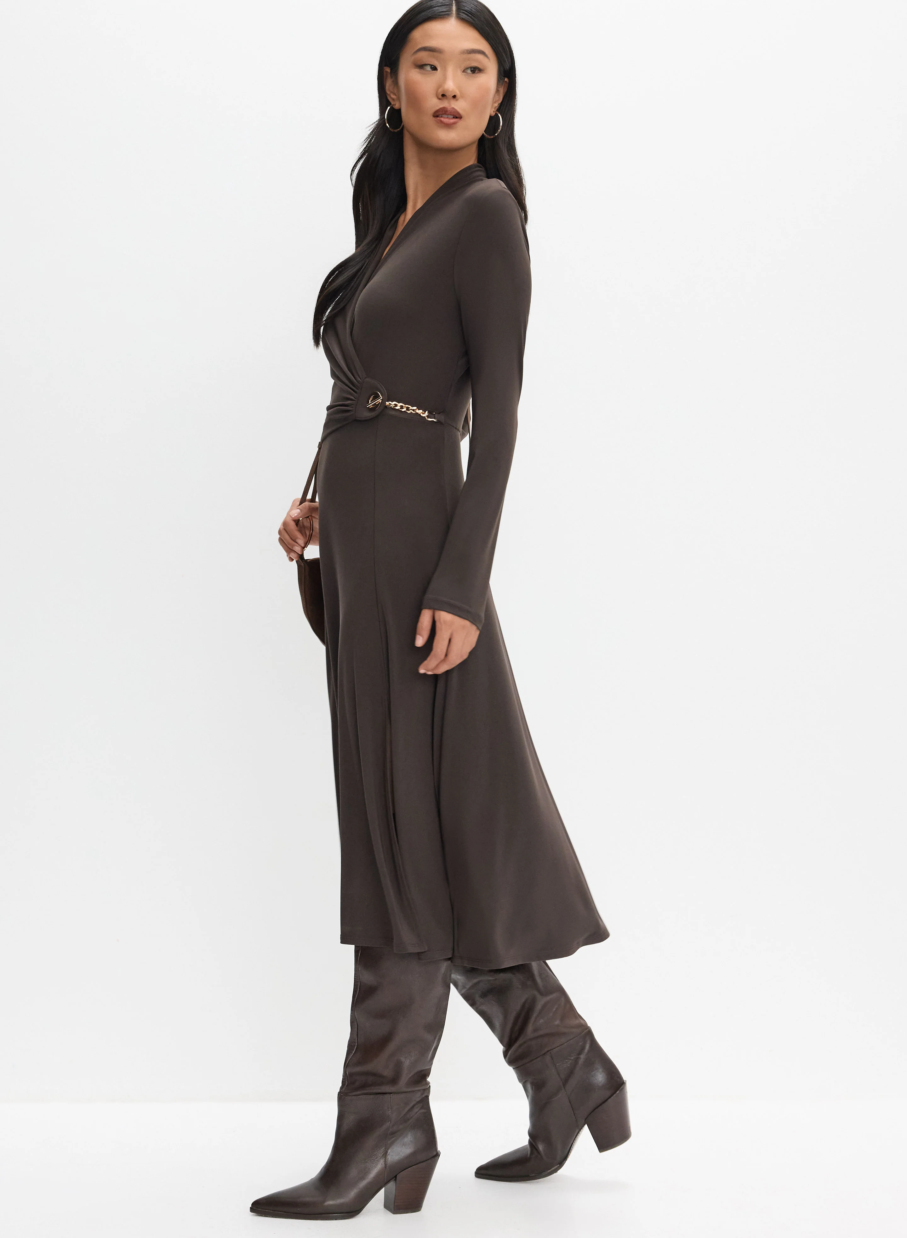 Joseph Ribkoff - Wrap-Front Midi Dress - Image 3