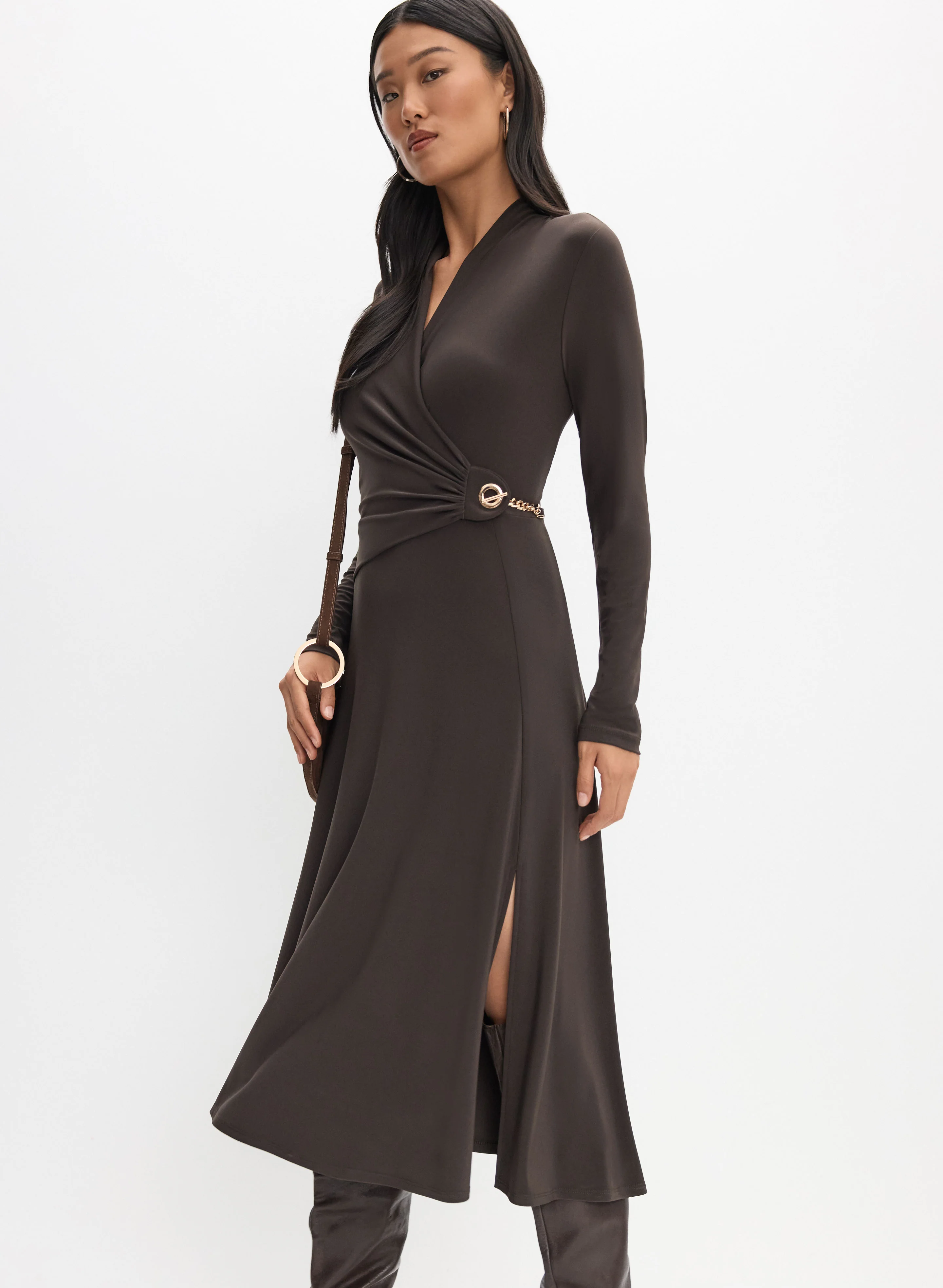 Joseph Ribkoff - Wrap-Front Midi Dress - Image 5