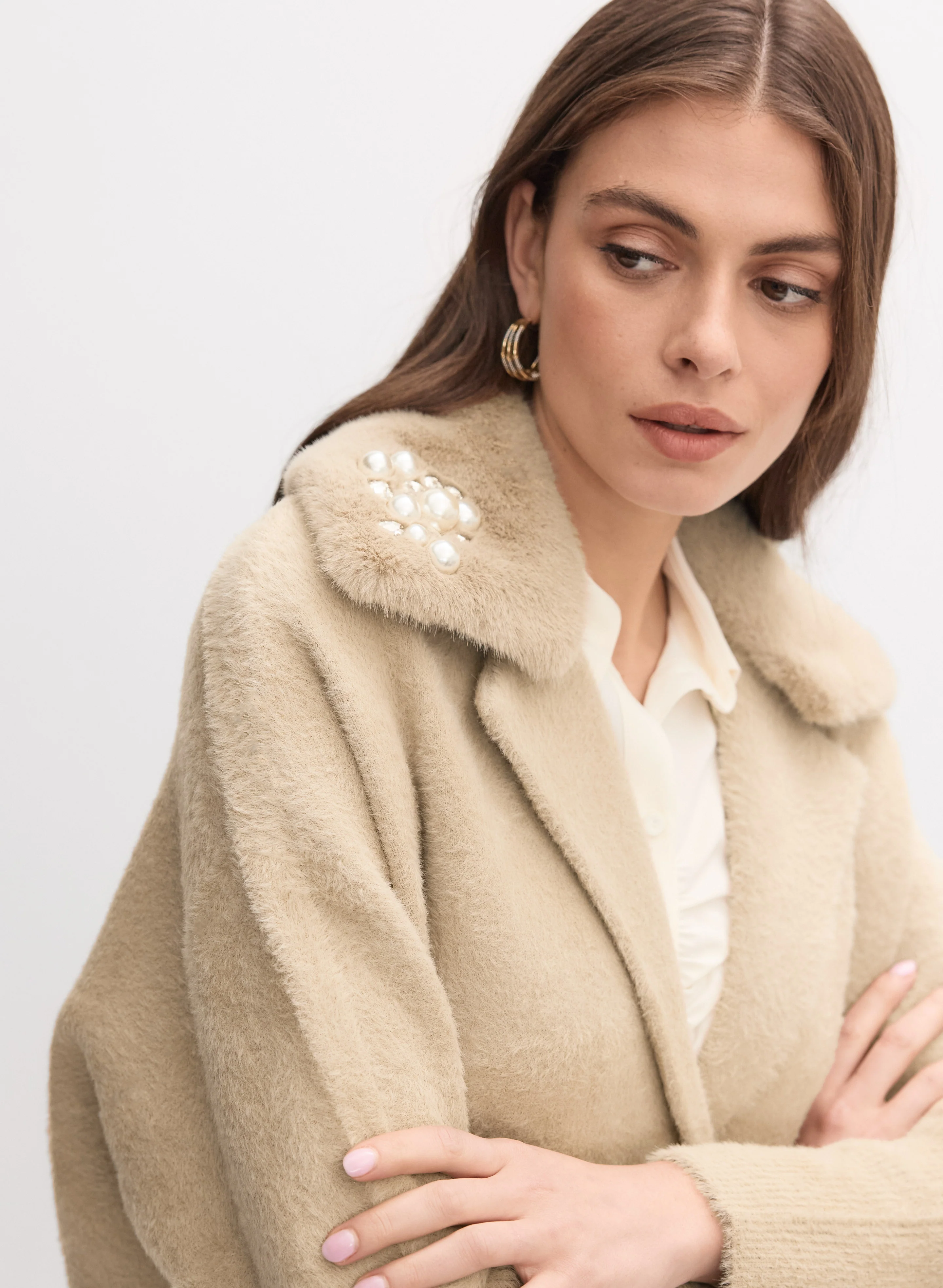 Joseph Ribkoff - Yarn Pearl Detail Coat - Image 2