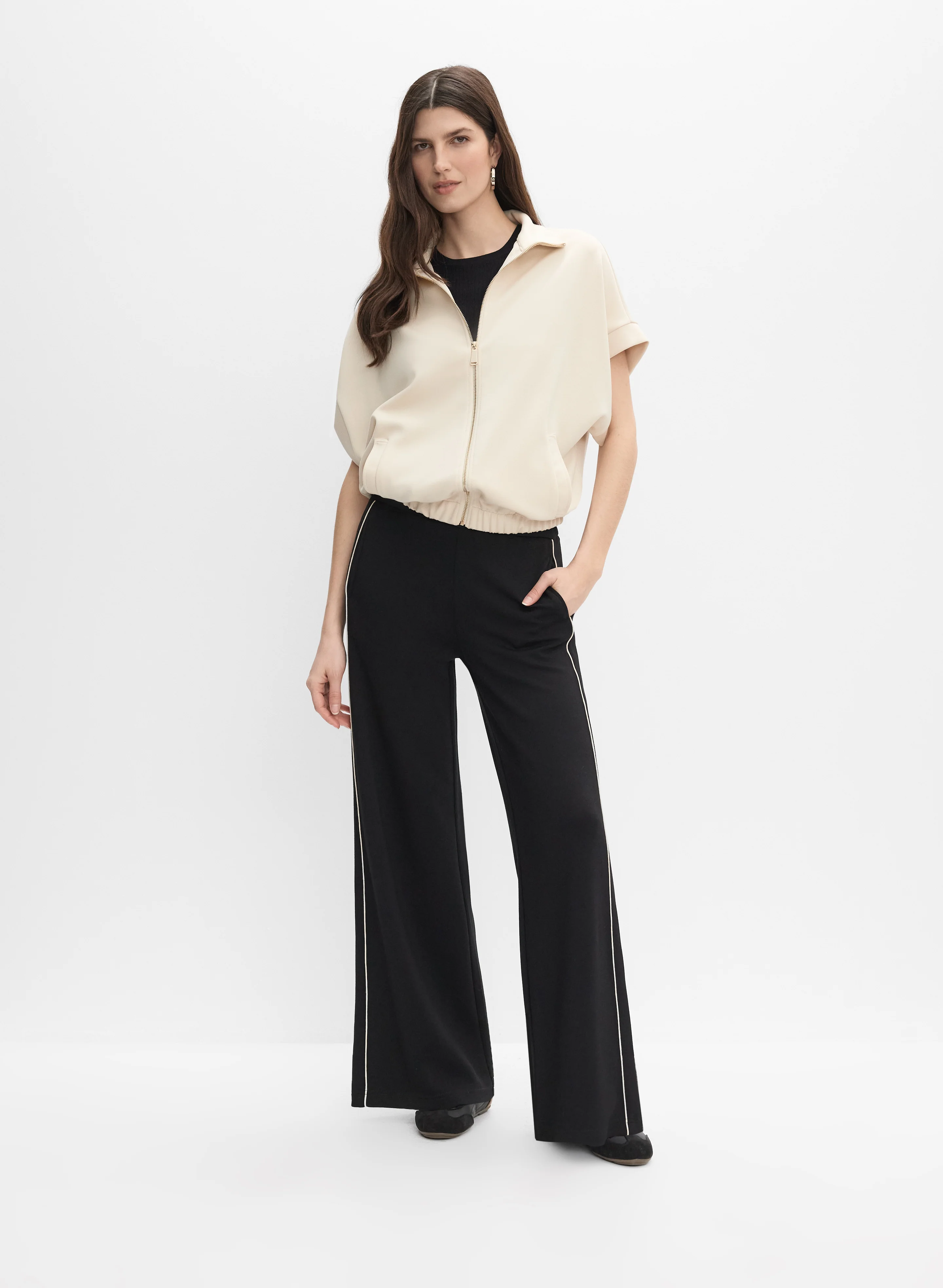 Joseph Ribkoff - Zip Mock Neck Jacket - Image 3
