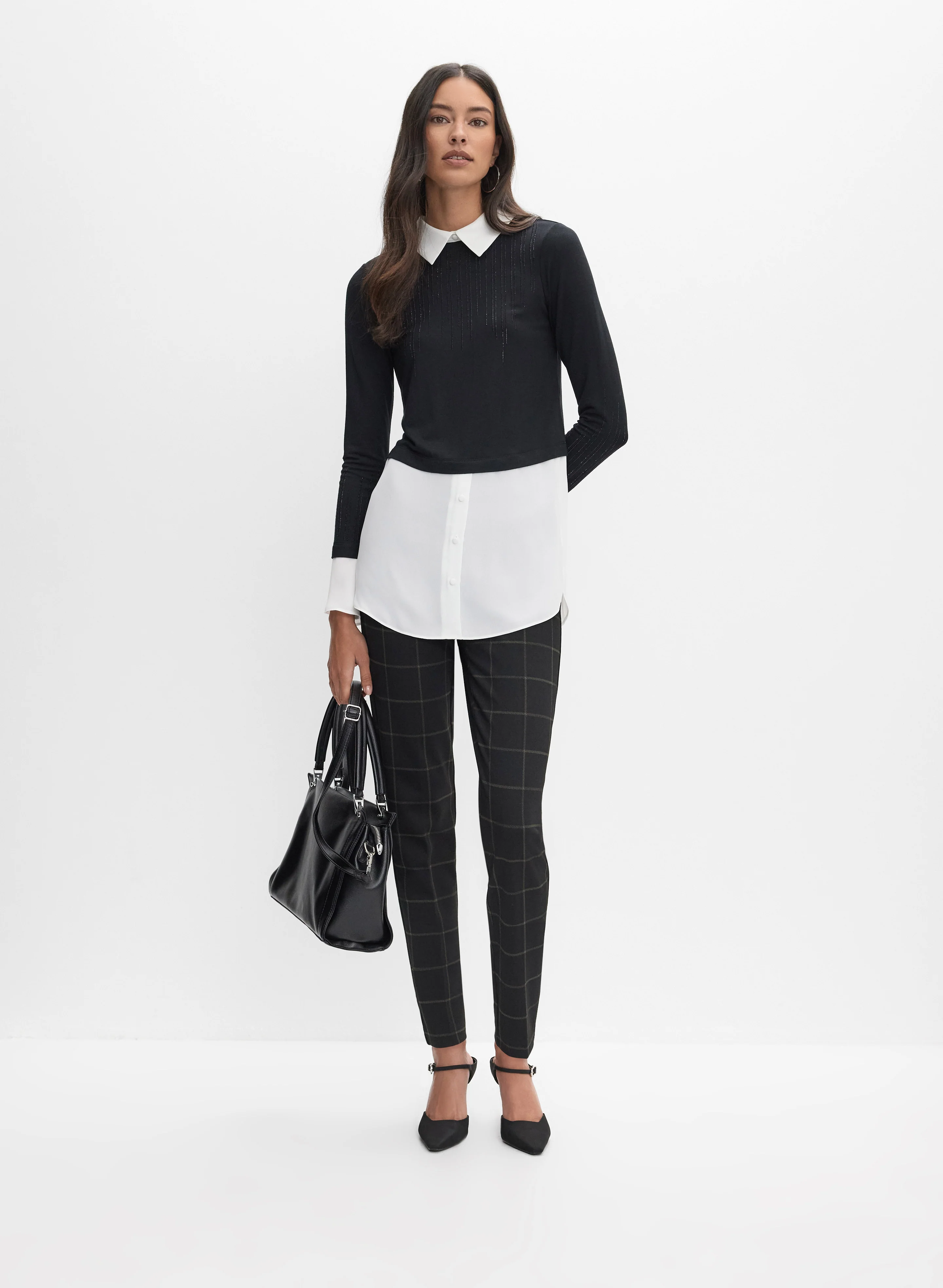 Juliette Check Slim-Leg Pants - Image 3