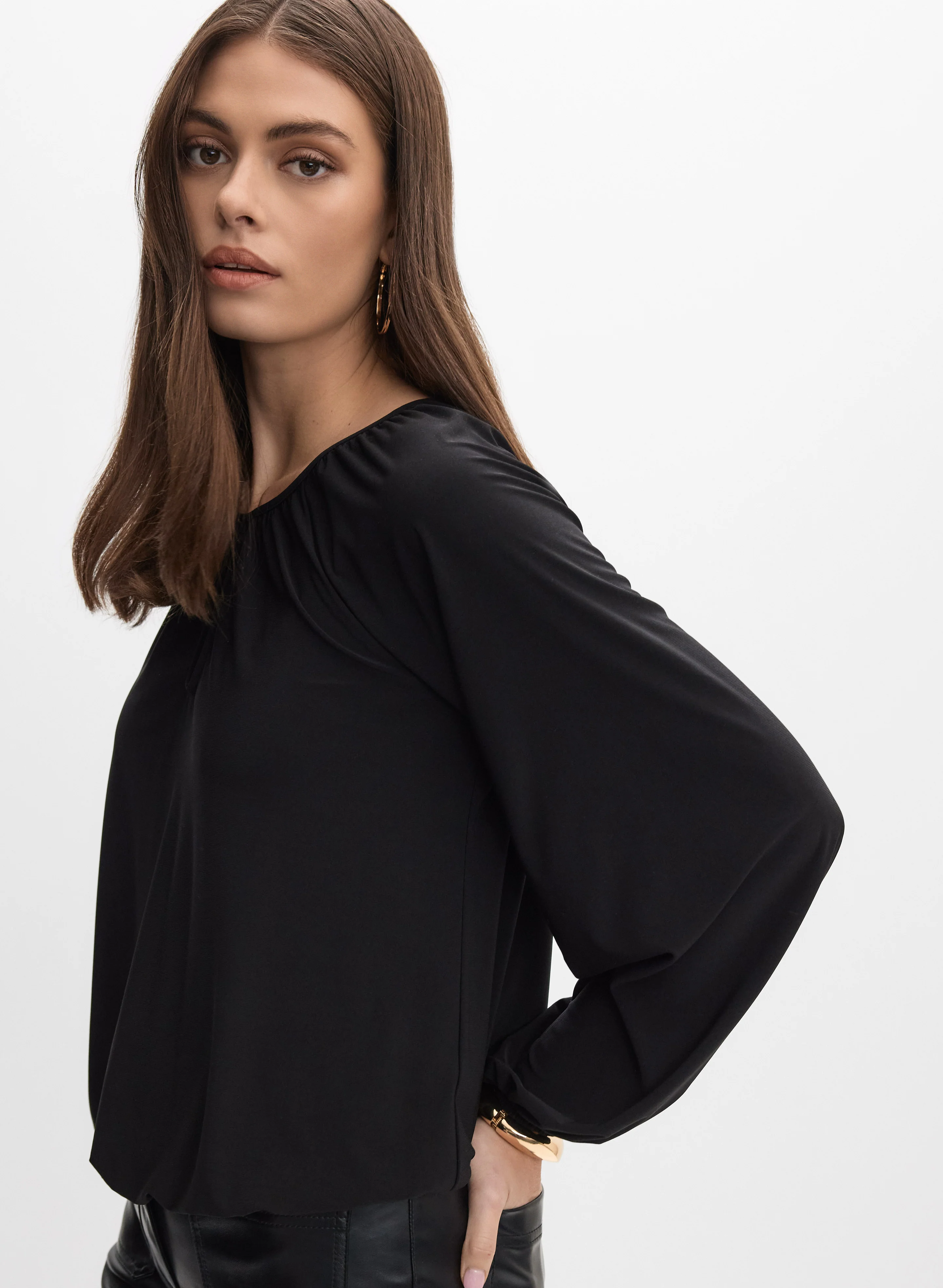 Keyhole Long Sleeve Top - Image 5