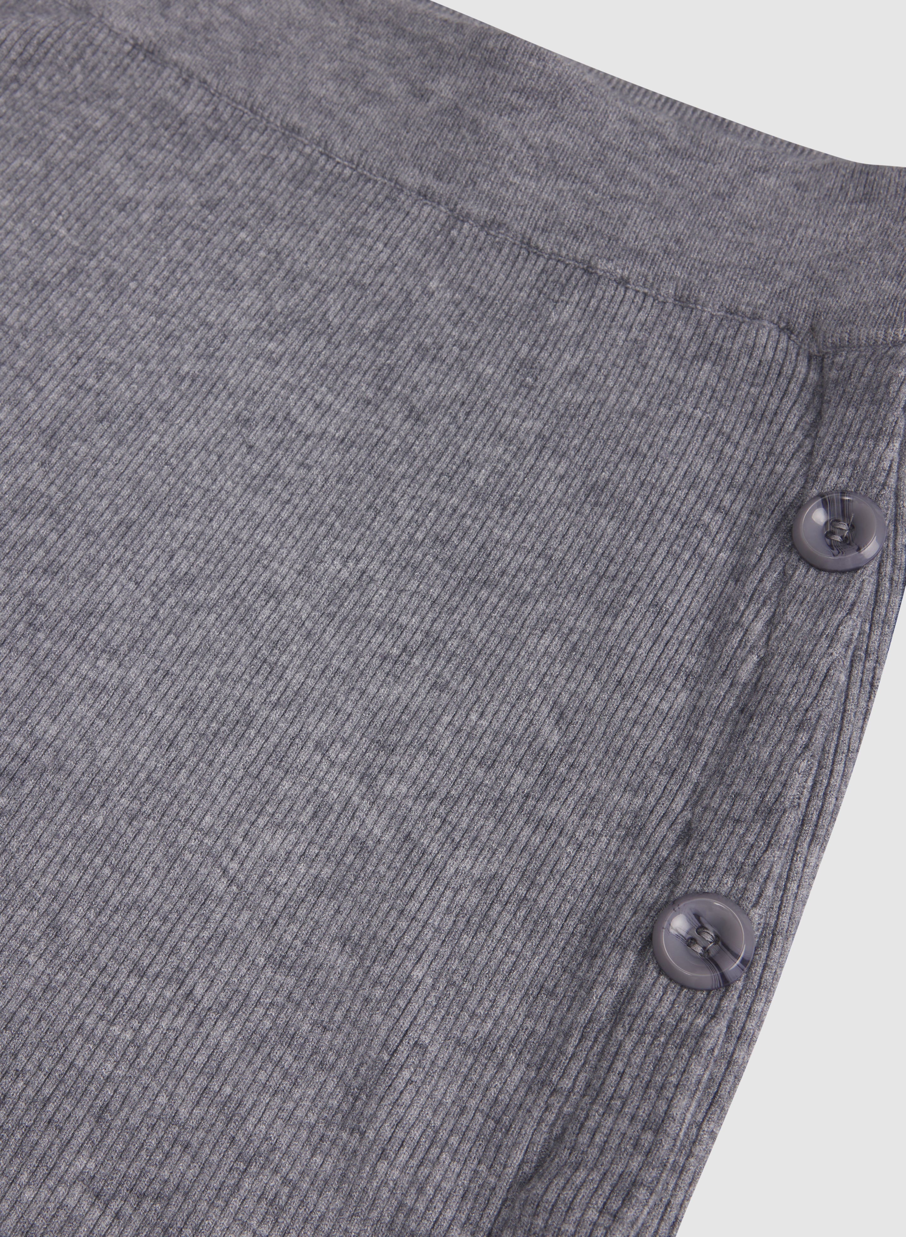 Knit Button Detail Skirt - Image 7