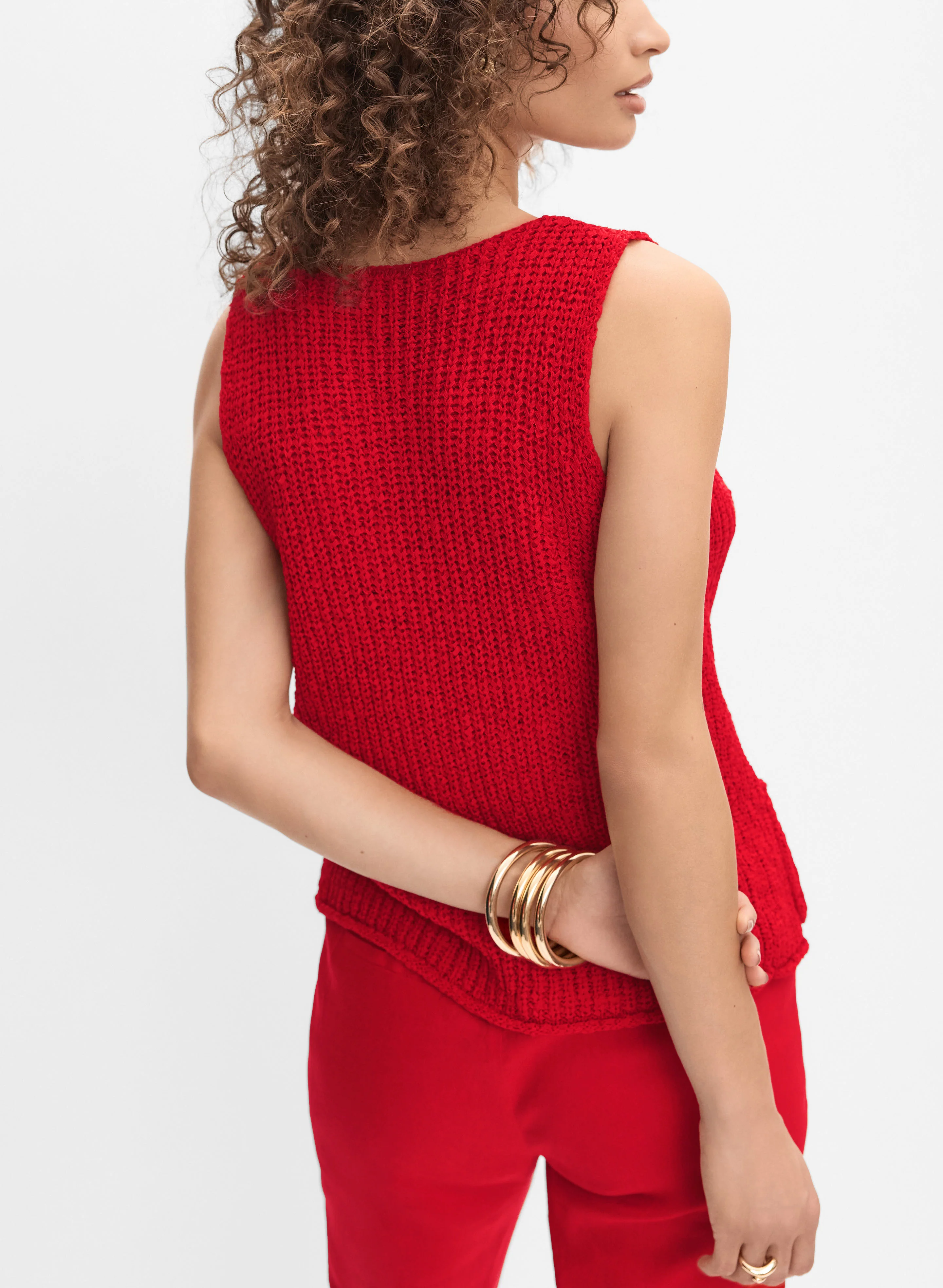 Knit Button-Down Vest - Image 4