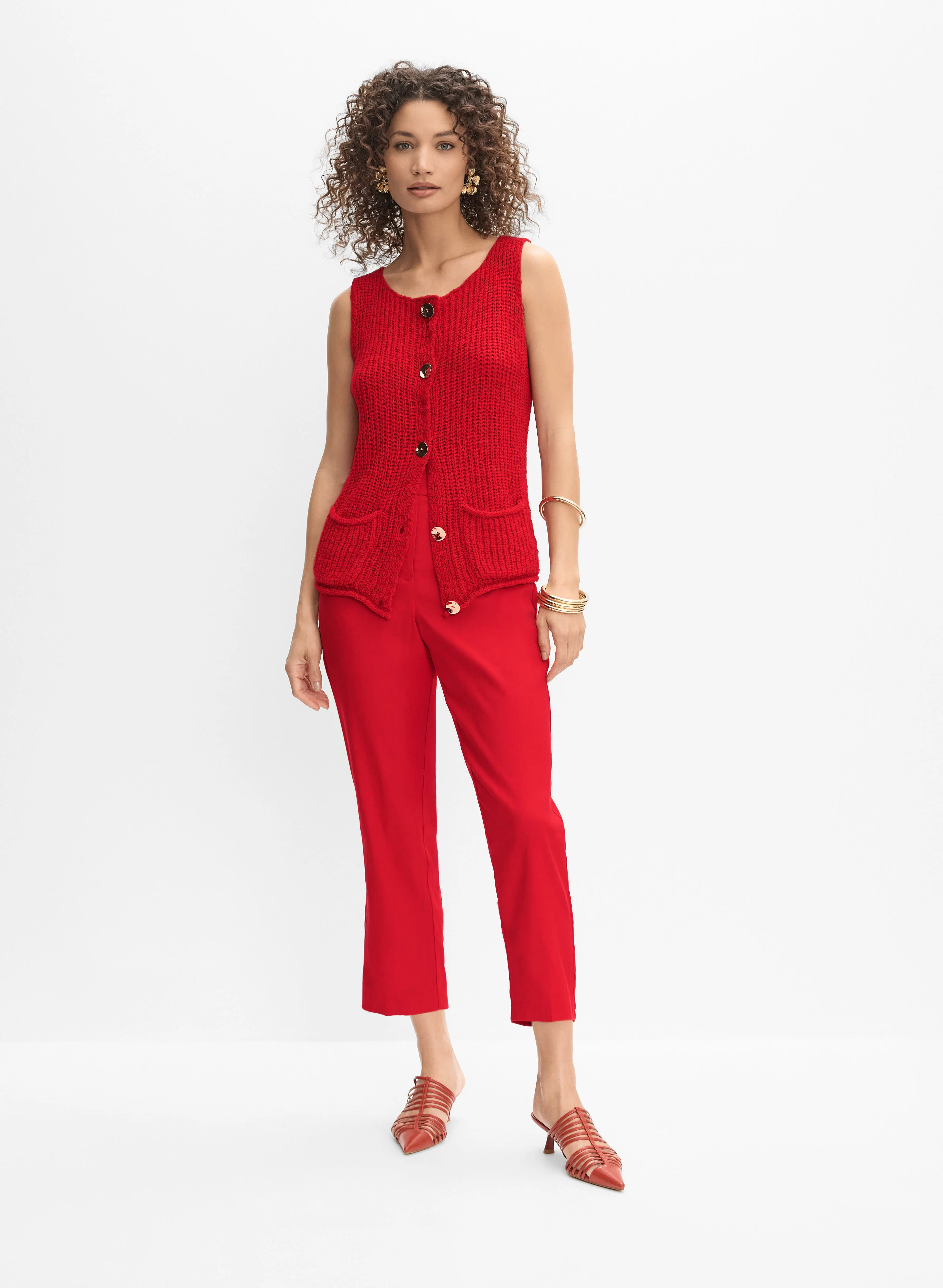 Knit Button-Down Vest - Image 8