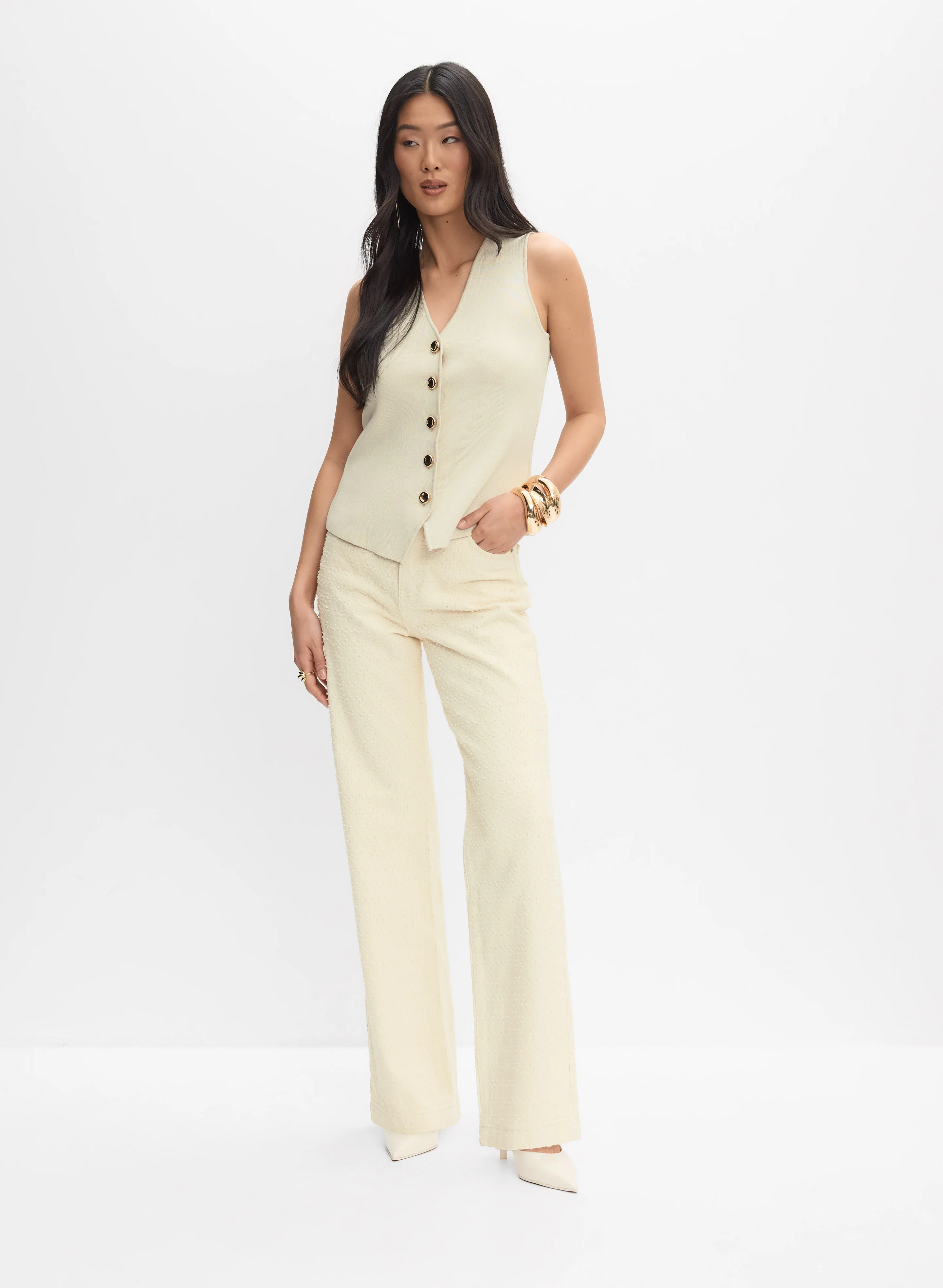 Knit Button-Down Vest - Image 2