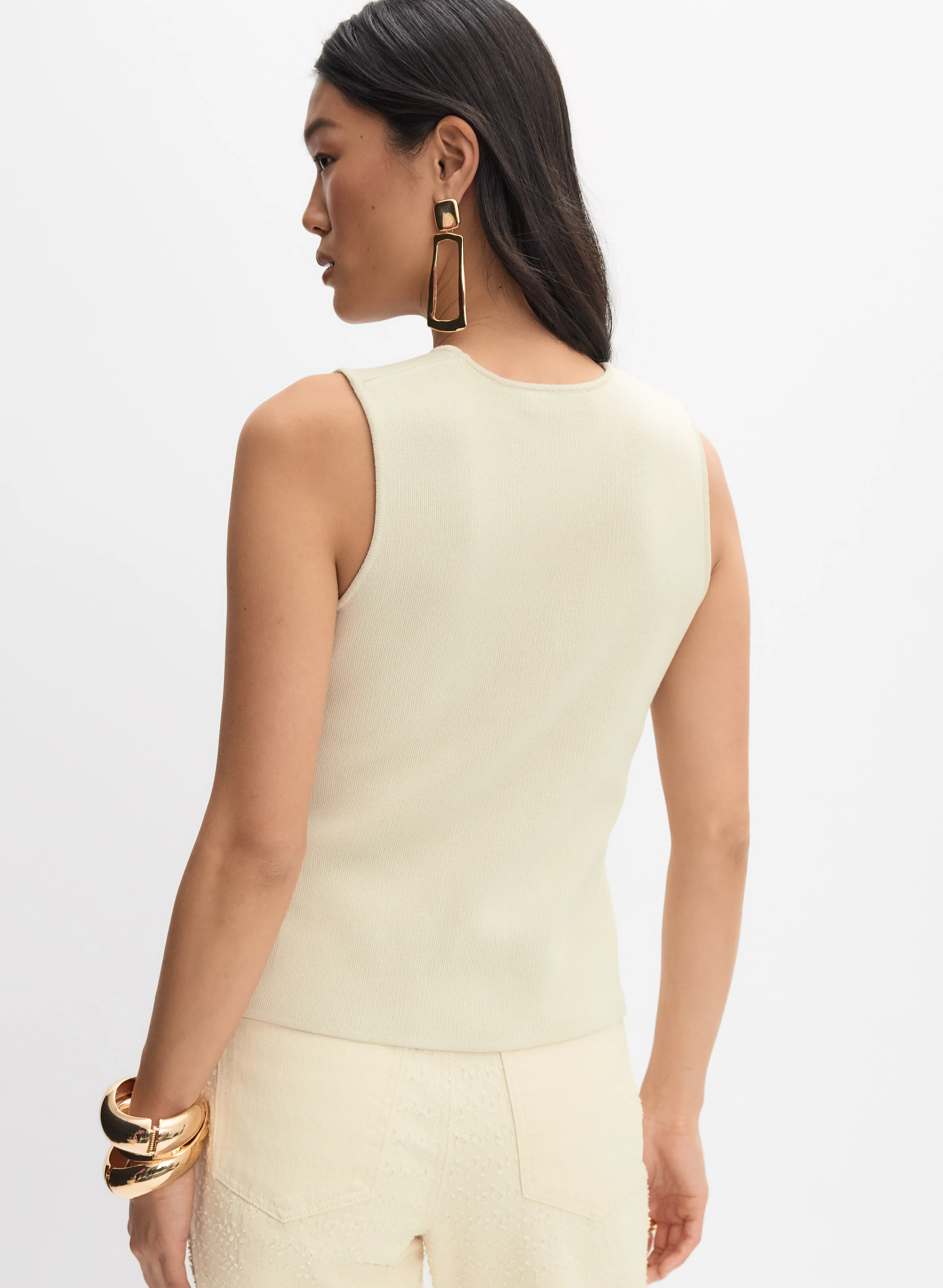 Knit Button-Down Vest - Image 4
