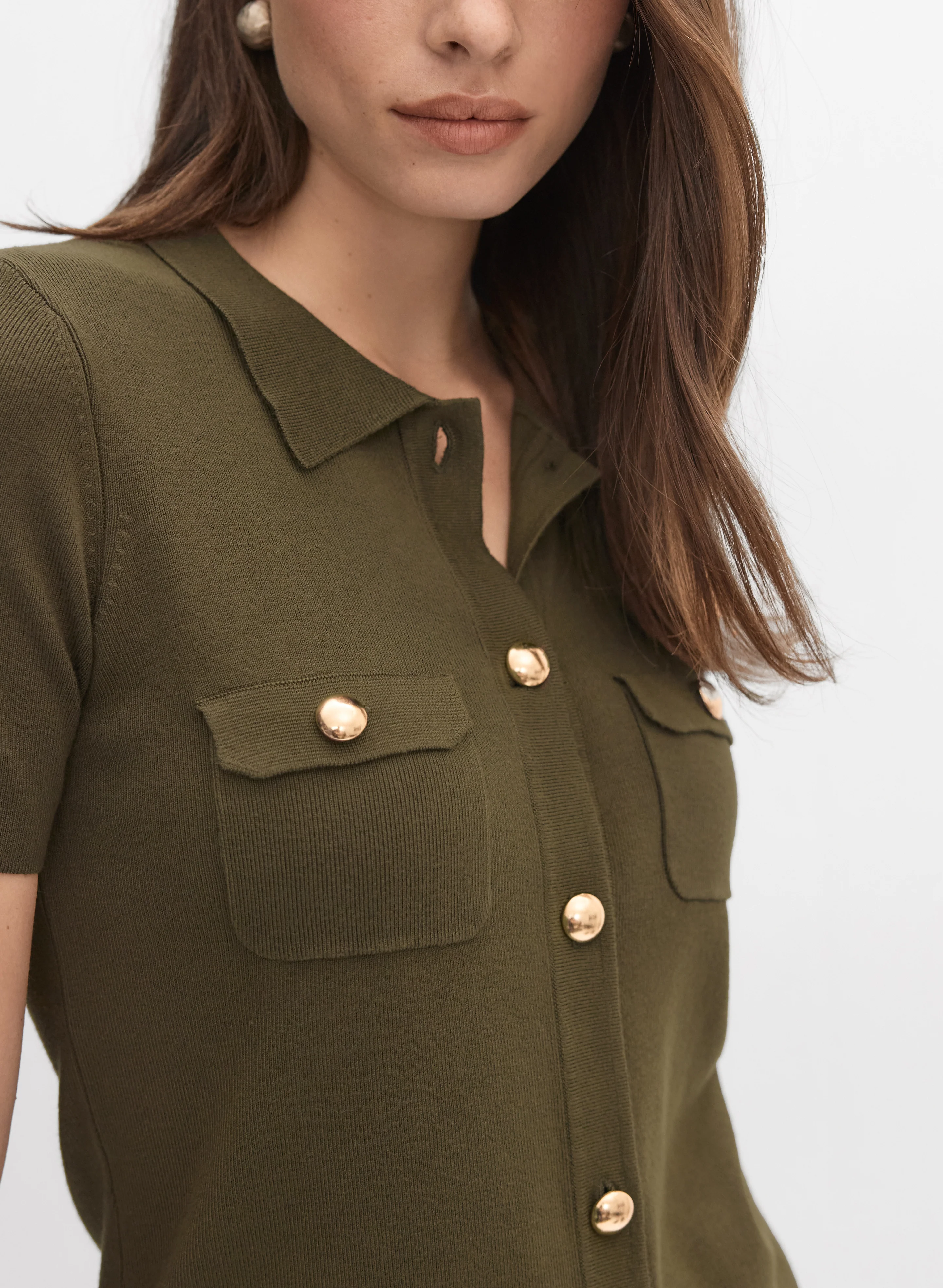 Knit Polo Top - Image 2