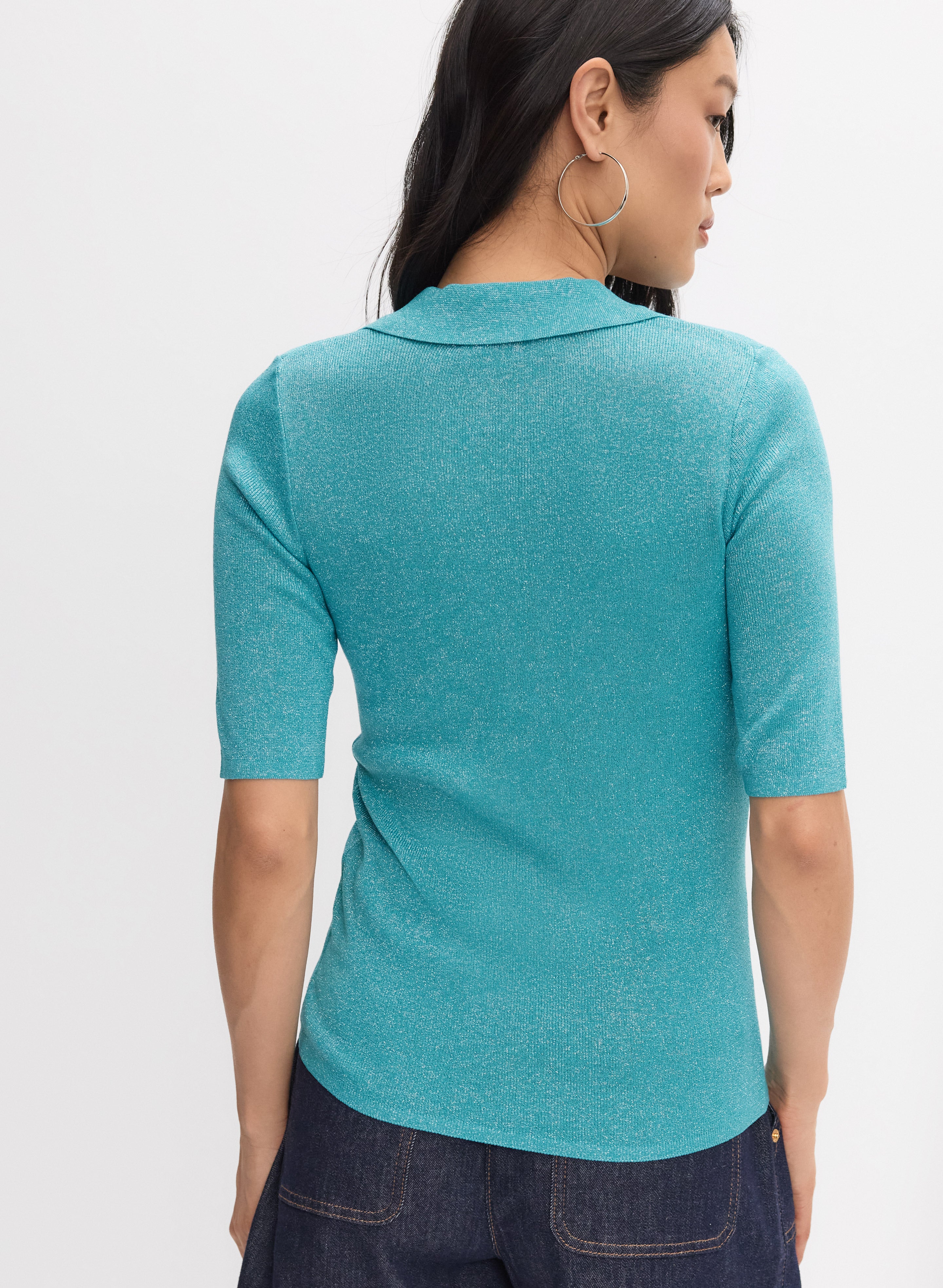 Knit Polo Top - Image 4