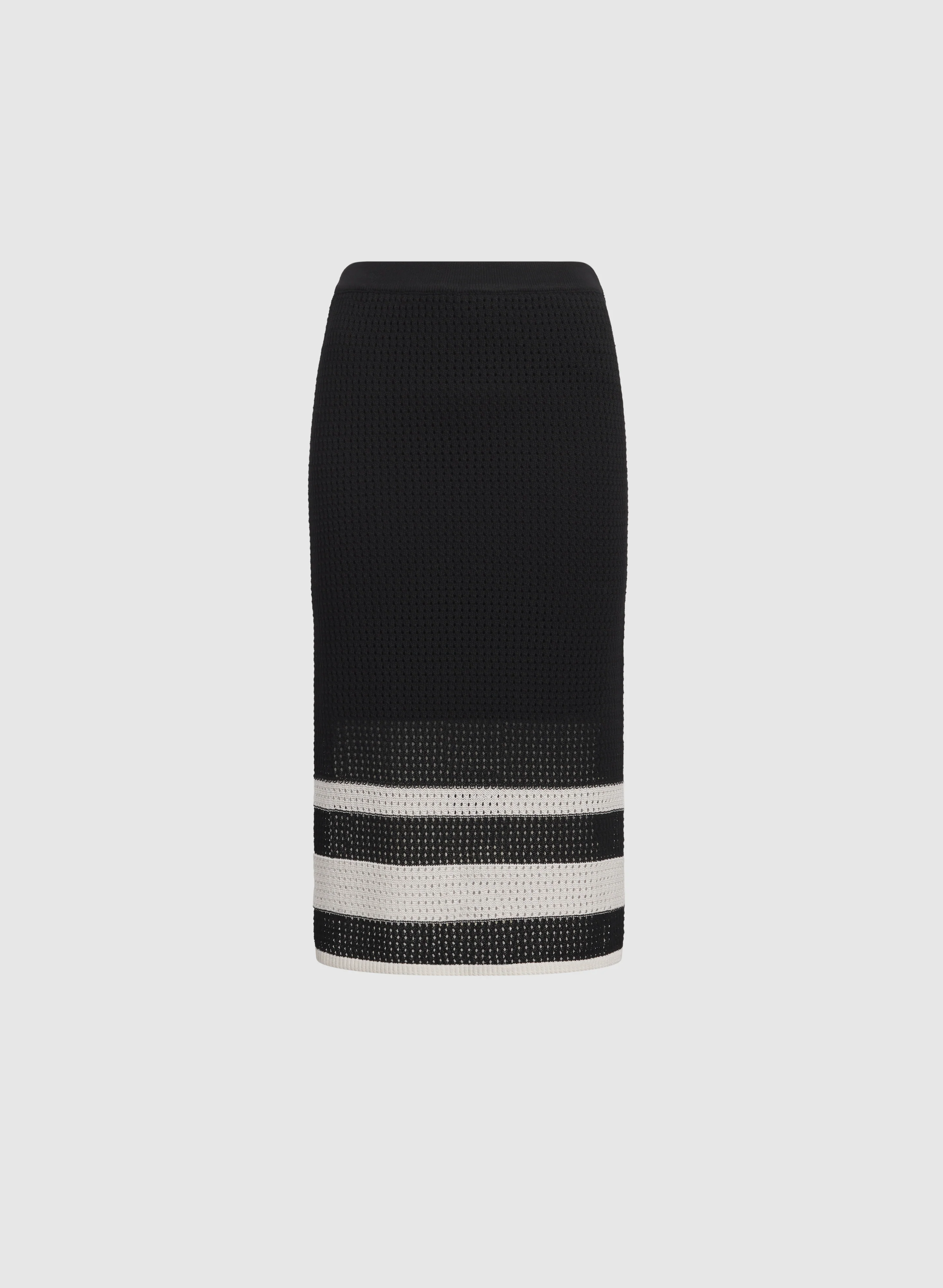 Knit Striped Hem Skirt - Image 6