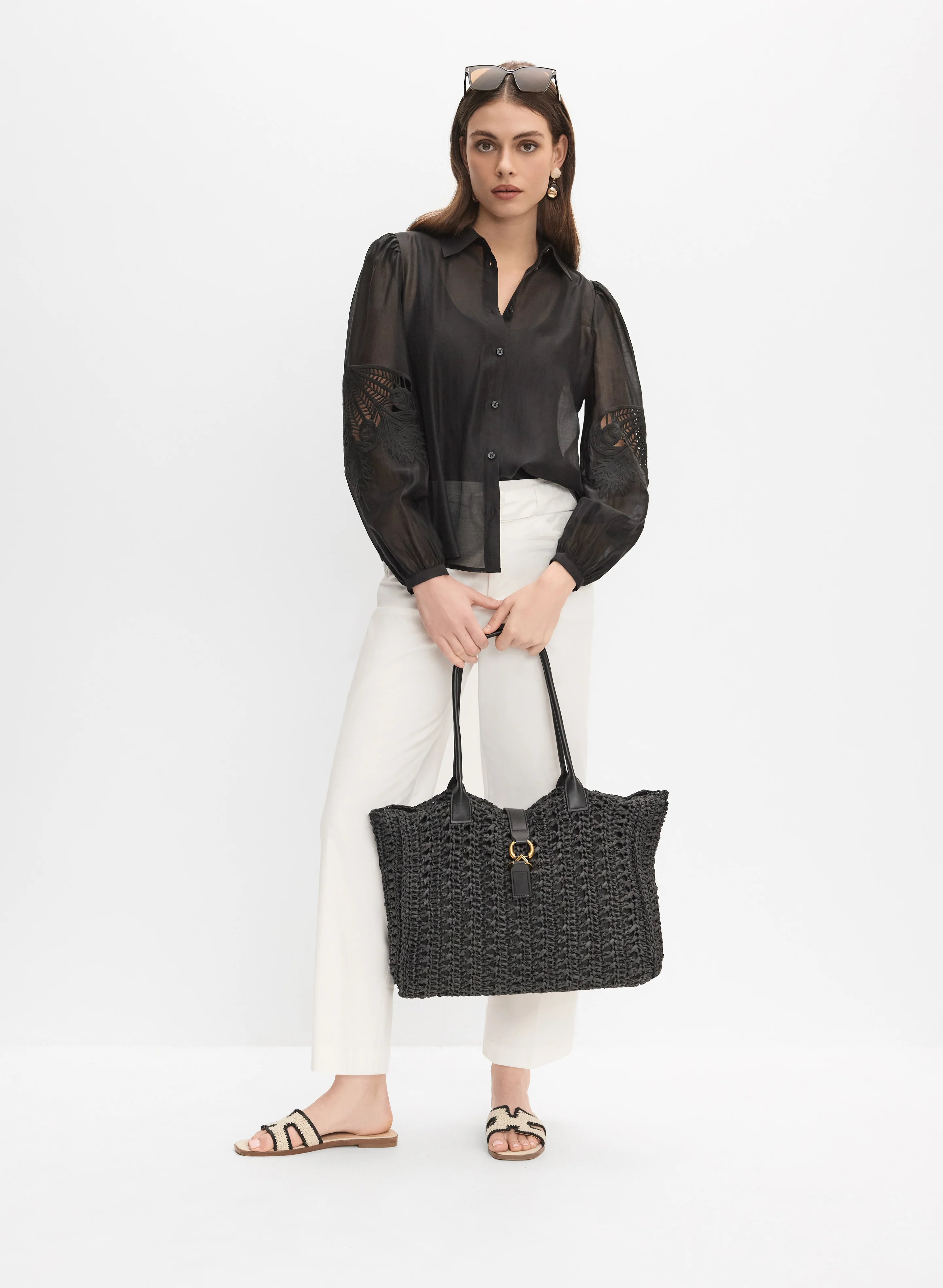Lace Cotton Voile Blouse - Image 3