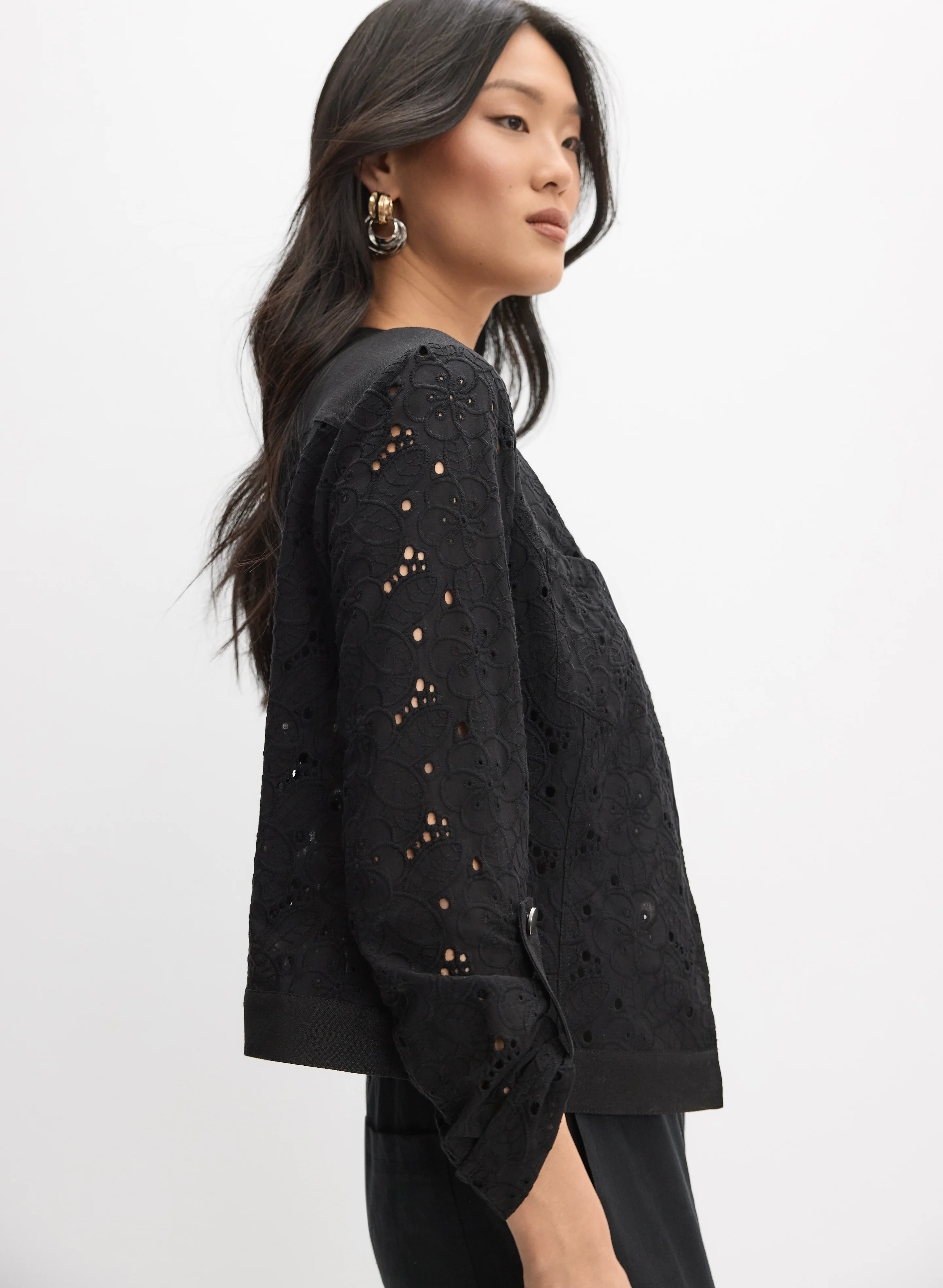 Lace Crew Neck Jacket - Image 4