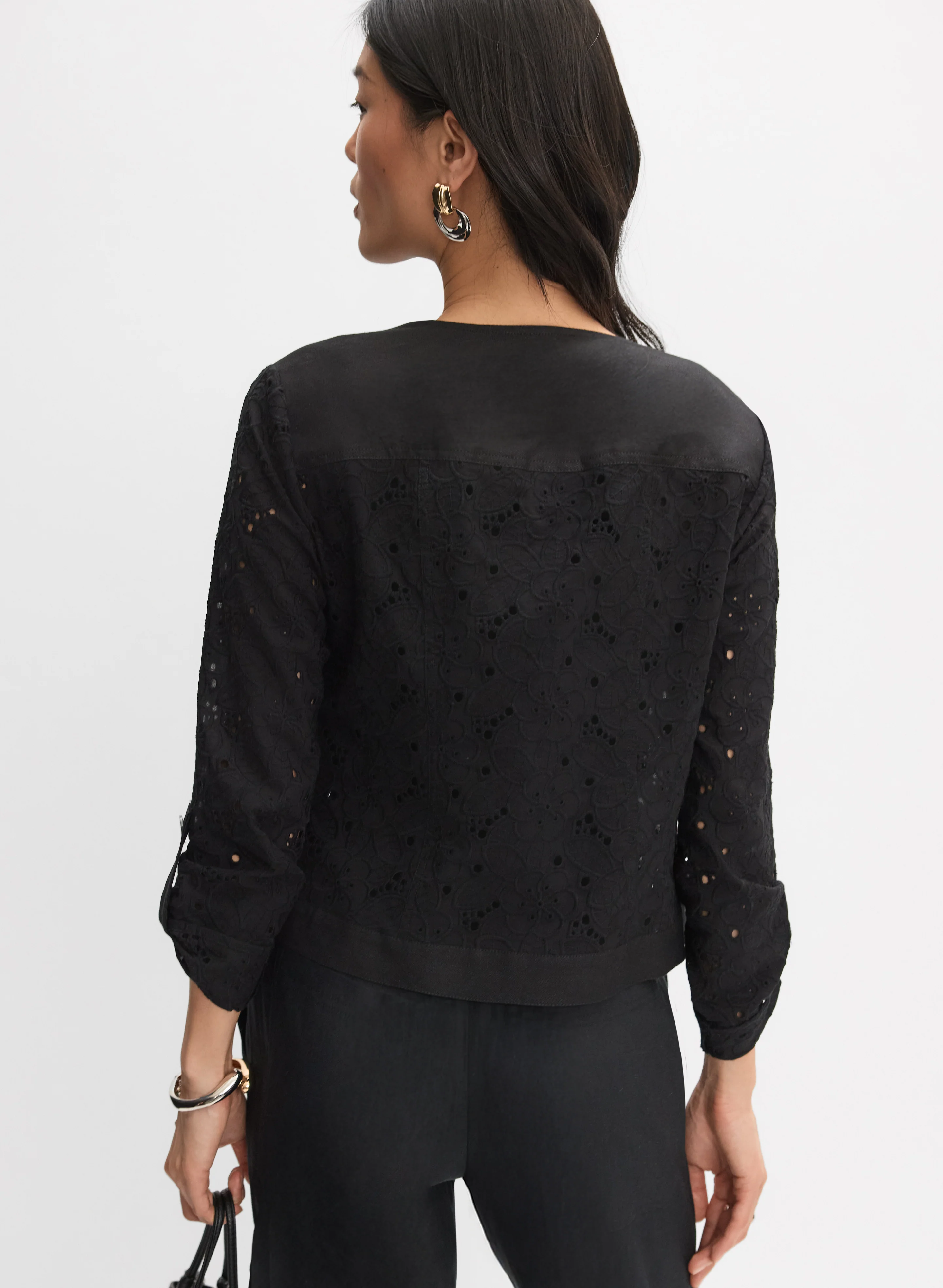 Lace Crew Neck Jacket - Image 5