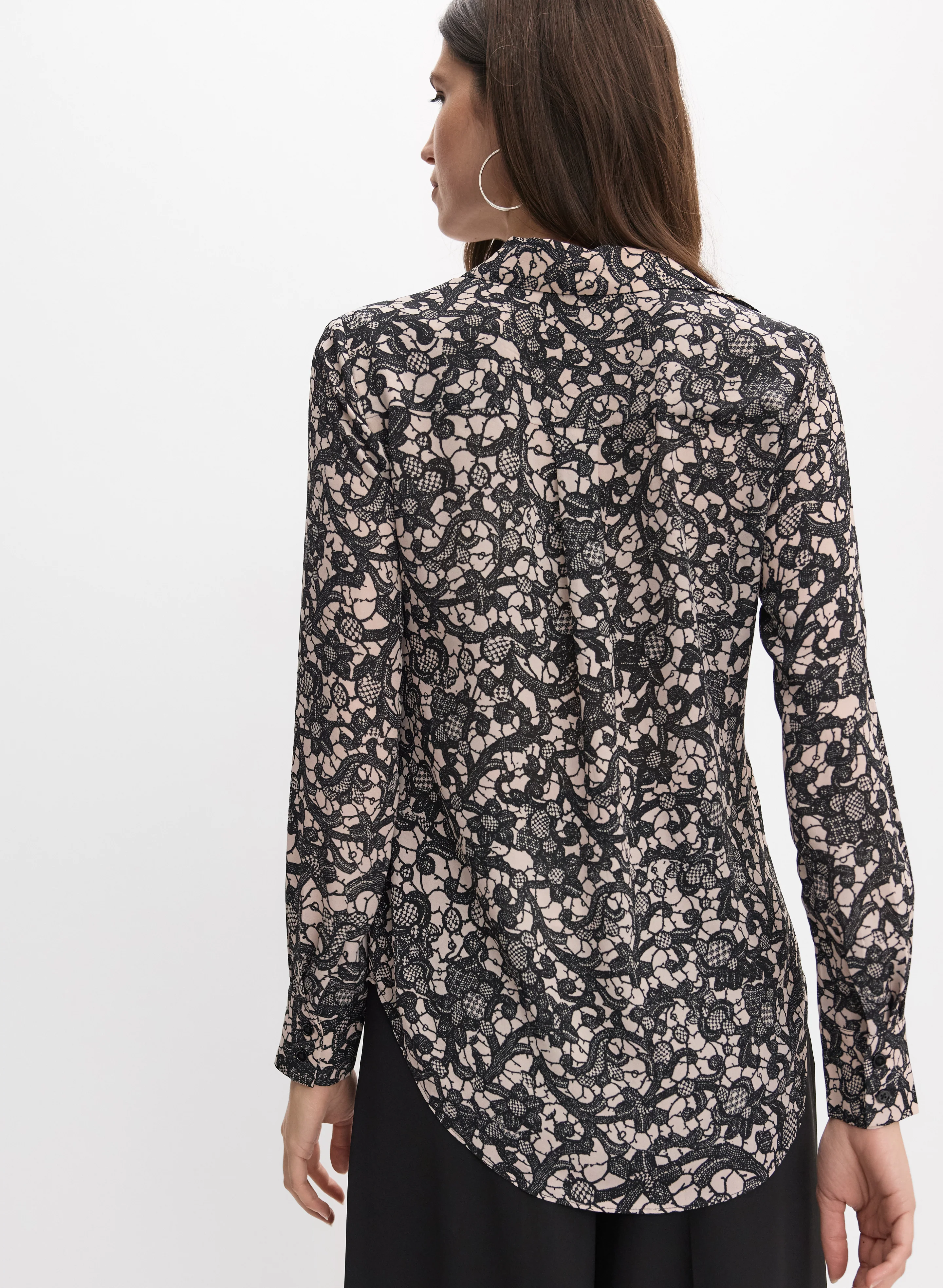 Lace Print Blouse - Image 4