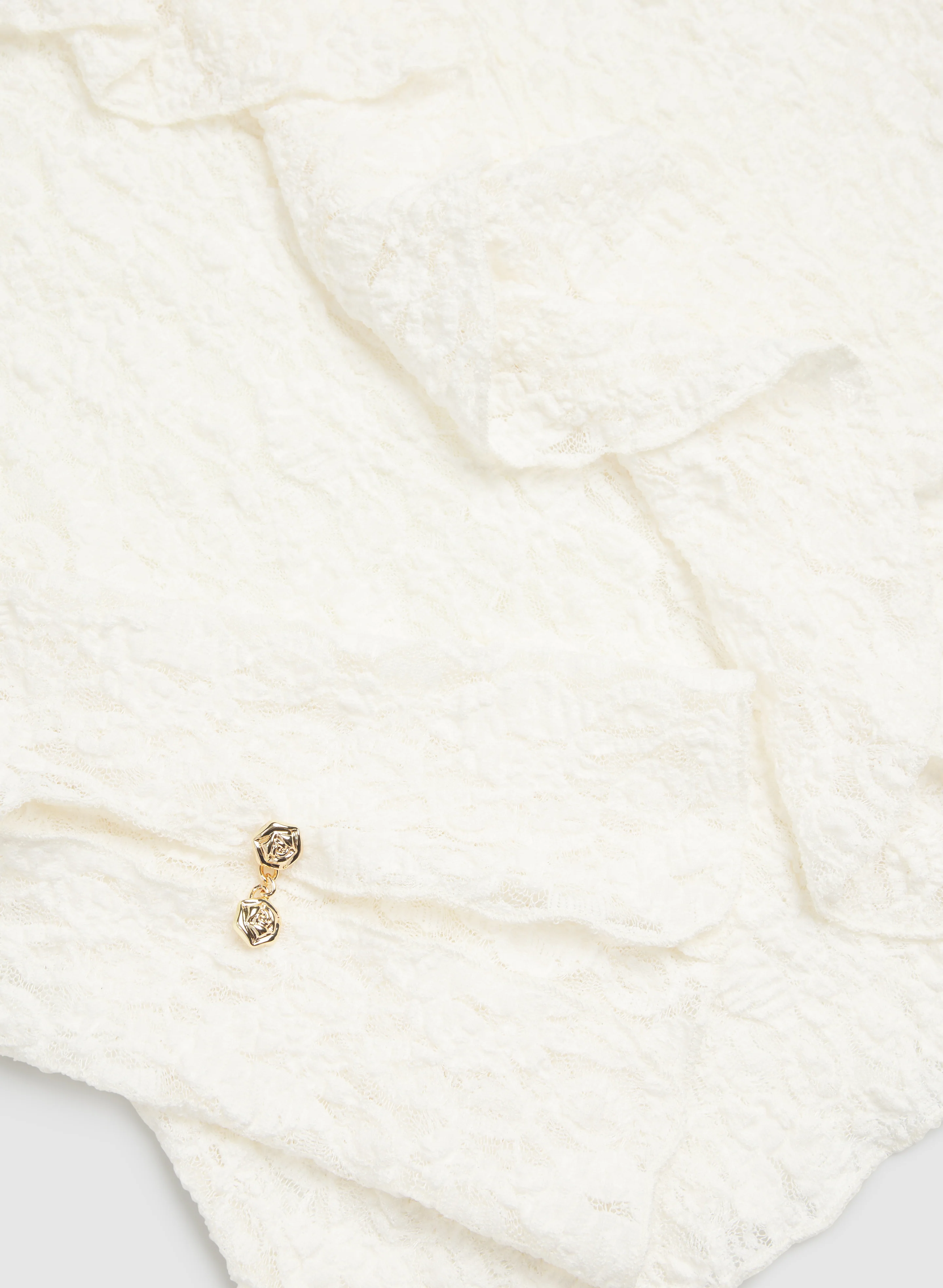 Lace Ruffle Front Top - Image 7