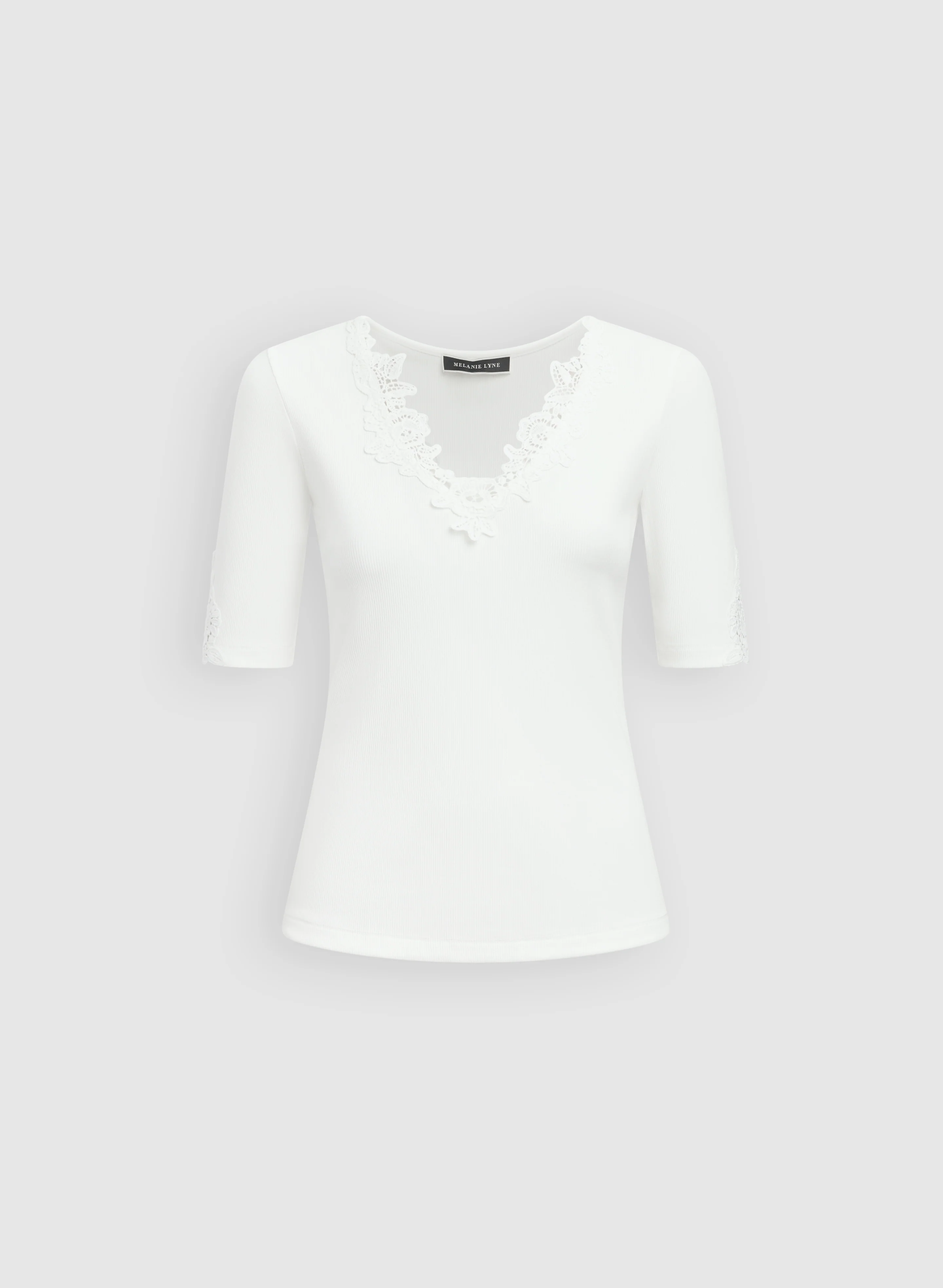 Lace Trim Ribbed Knit Top - Image 6