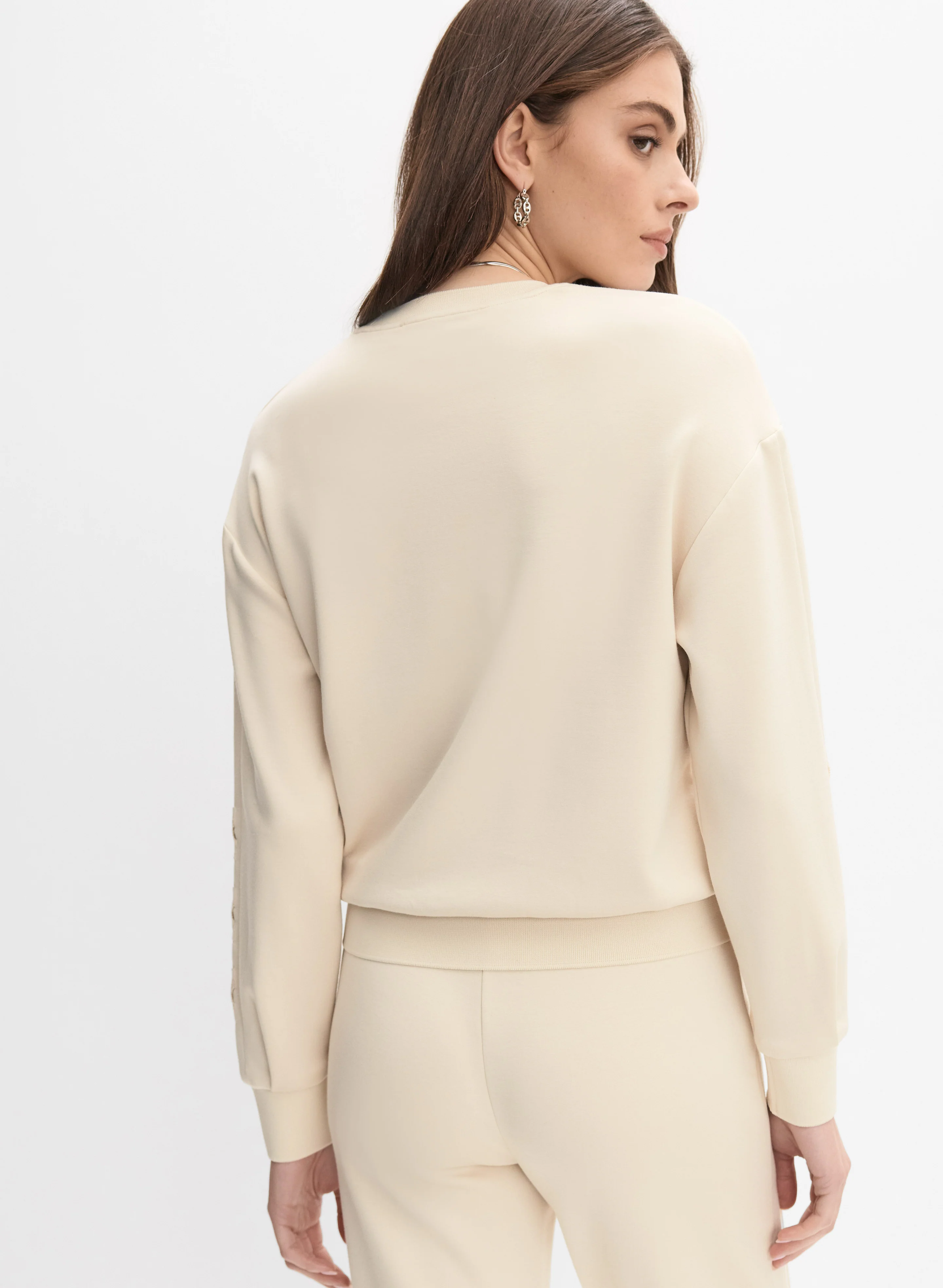 Lace-Up Detail Sweatshirt - Image 4