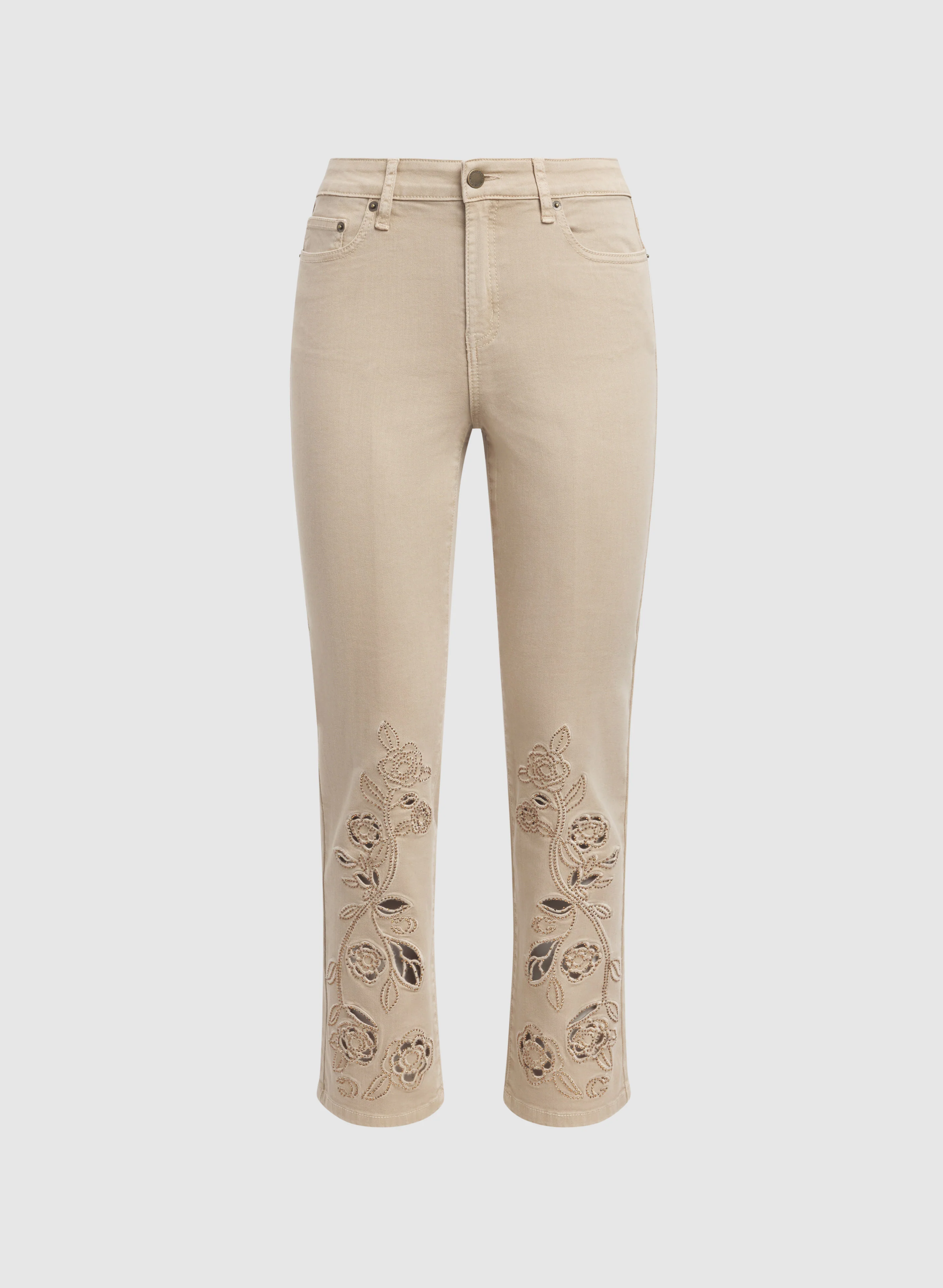 Laser-Cut Floral Jeans - Image 6