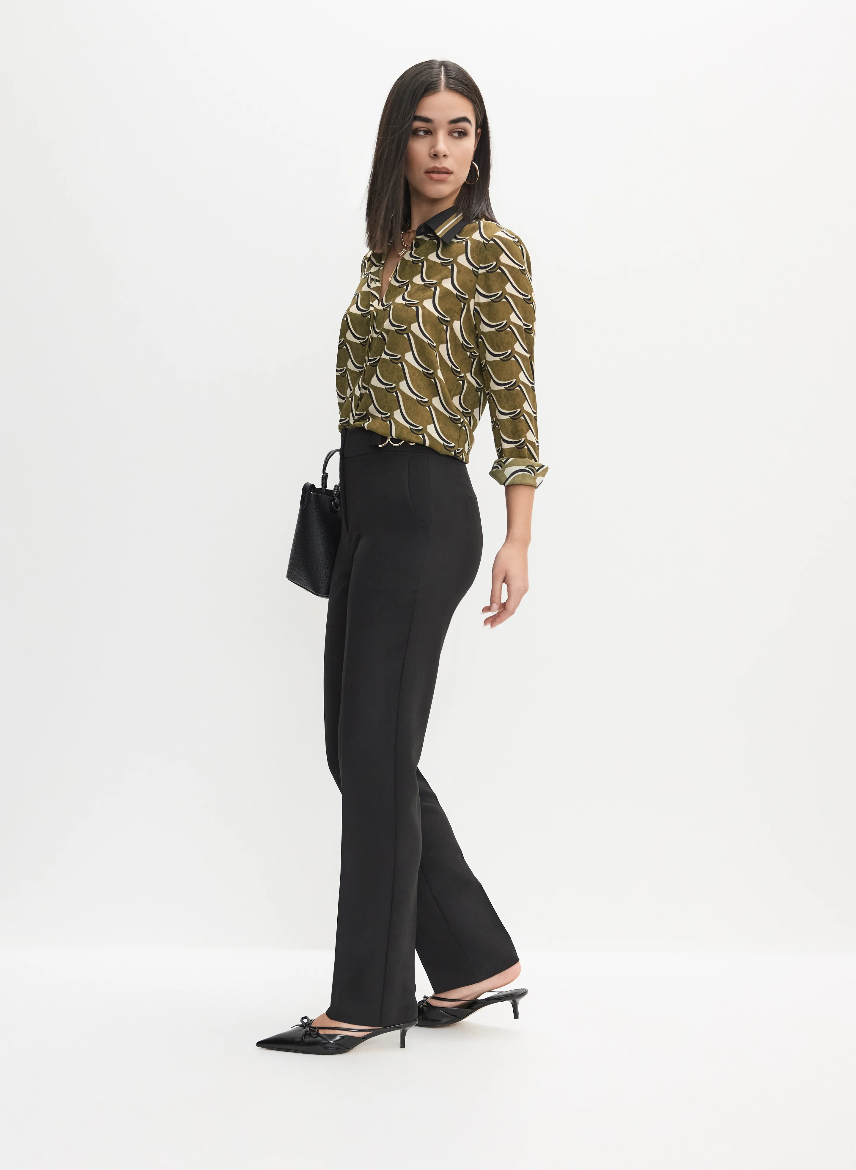 Lauren Ring Insert Straight-Leg Pants - Image 5