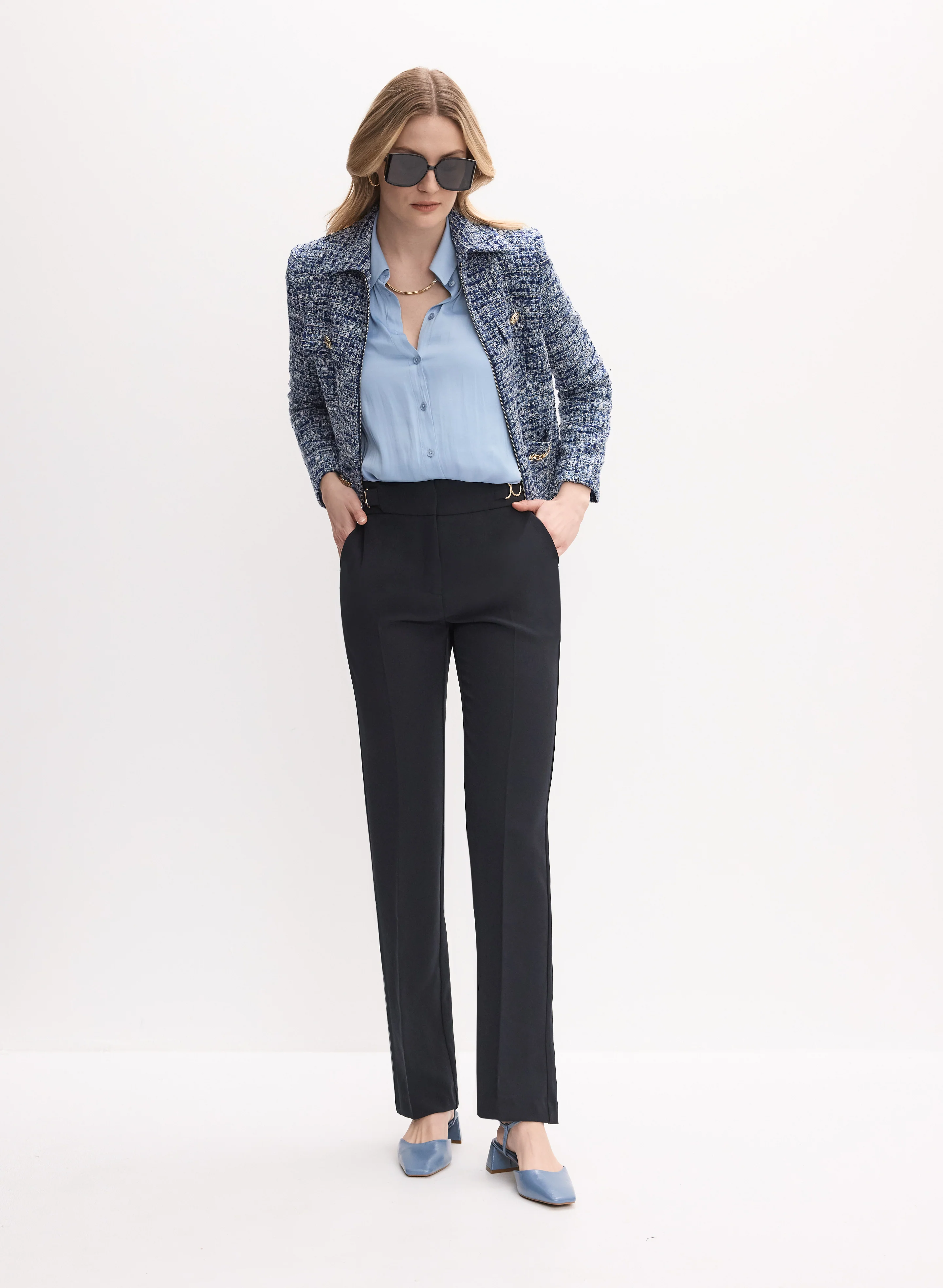 Lauren Ring Insert Straight-Leg Pants - Image 3