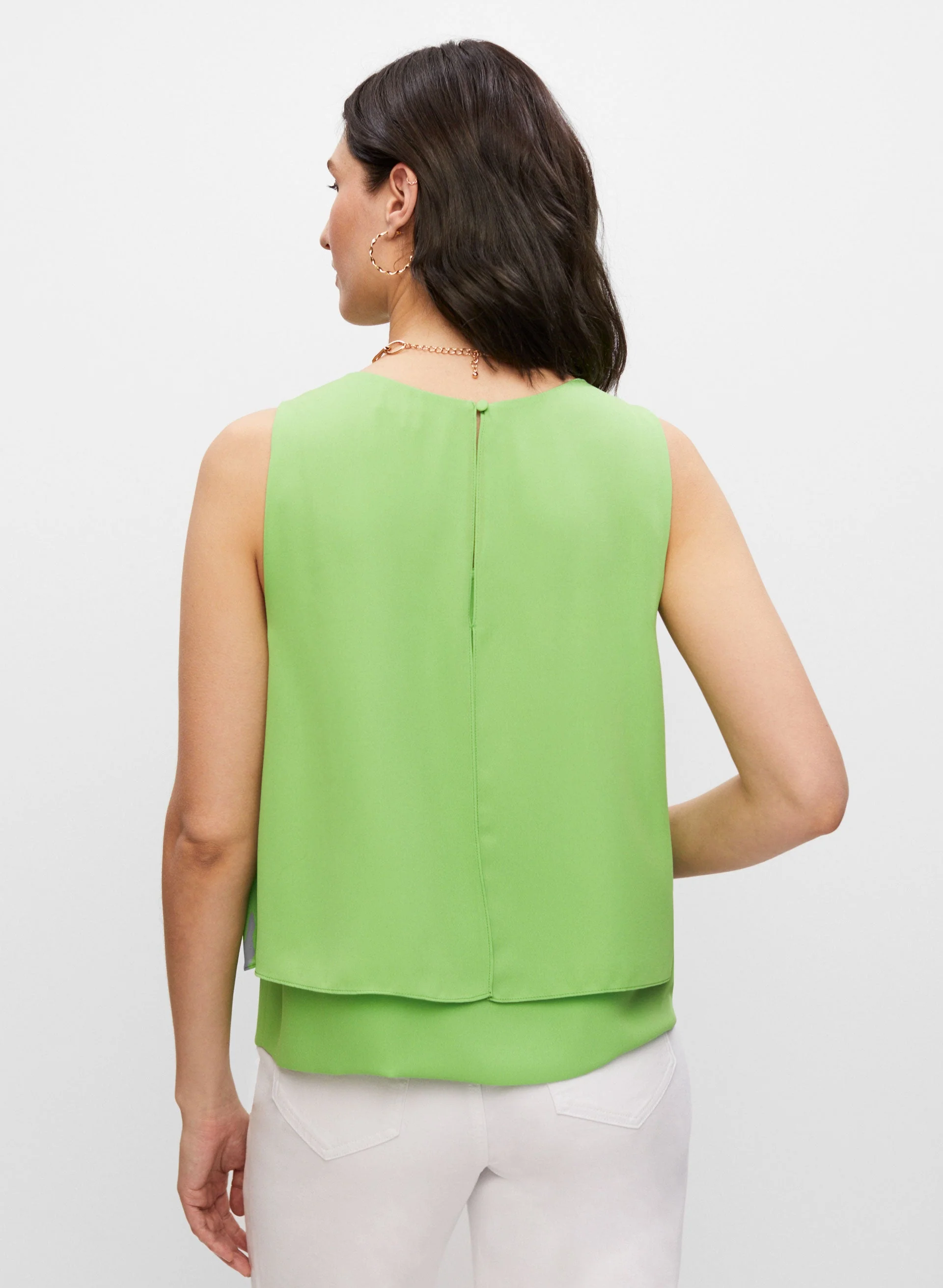 Layered Sleeveless Blouse - Image 4