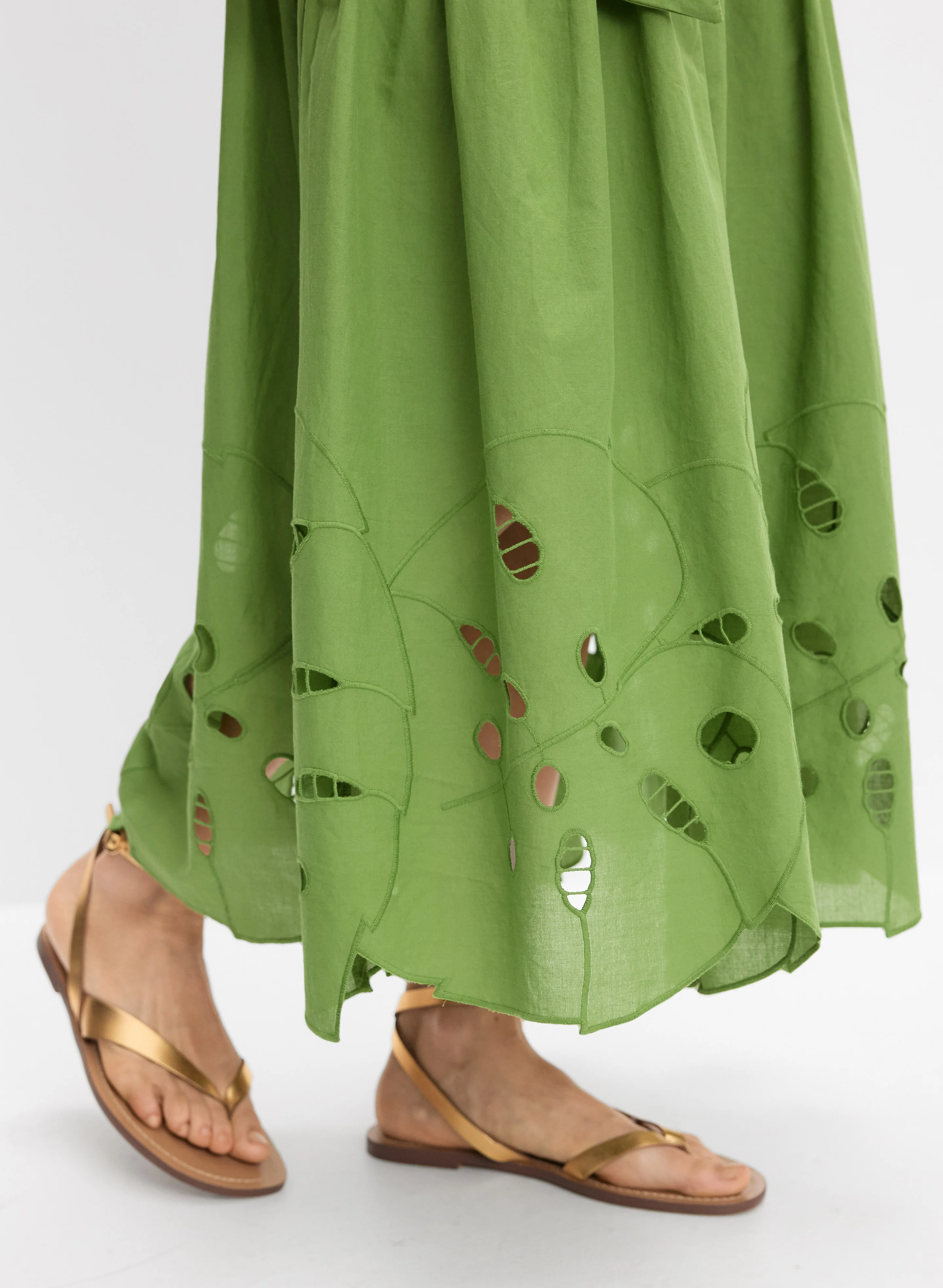 Leaf Embroidered Maxi Dress - Image 3