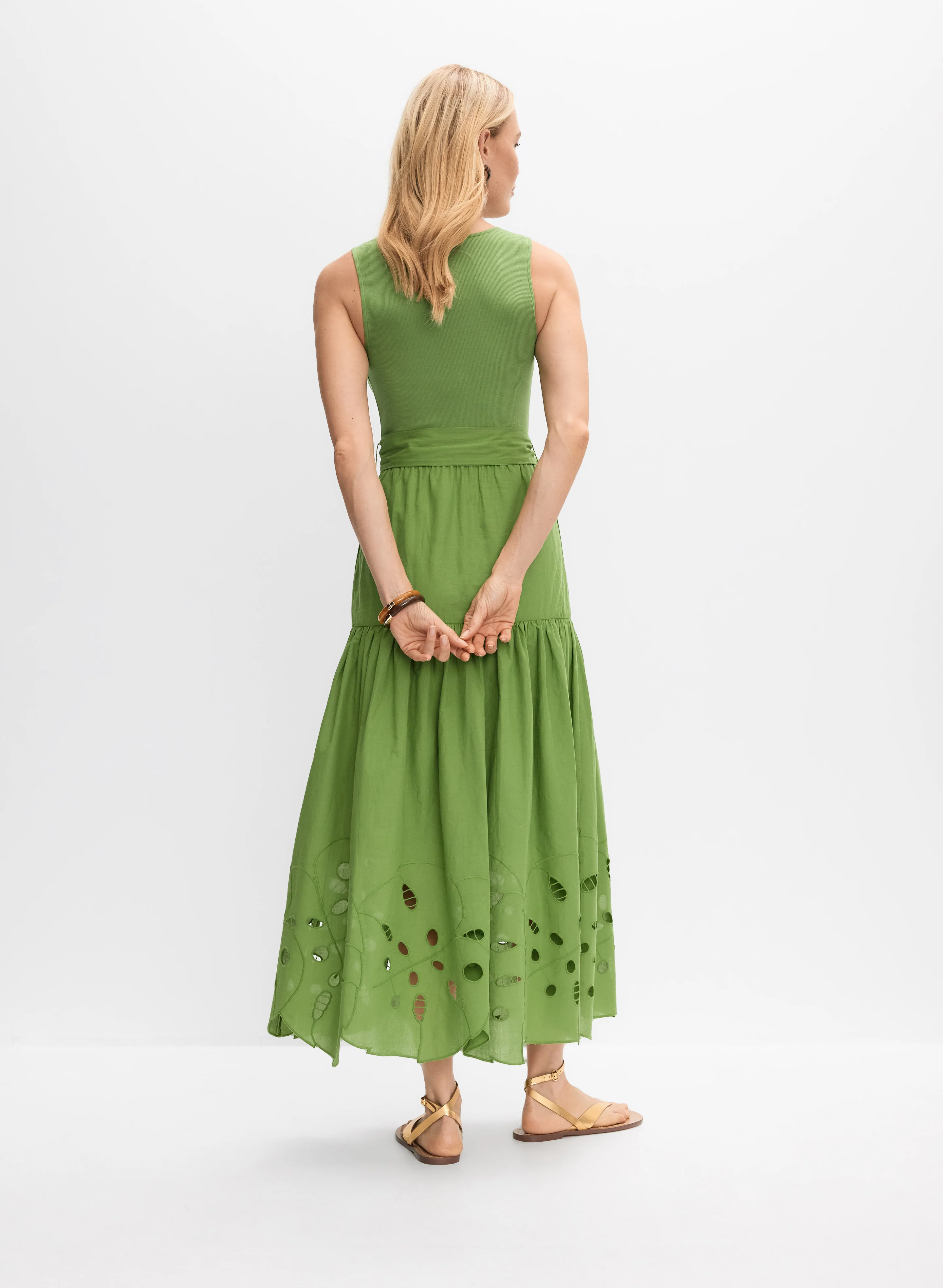 Leaf Embroidered Maxi Dress - Image 4