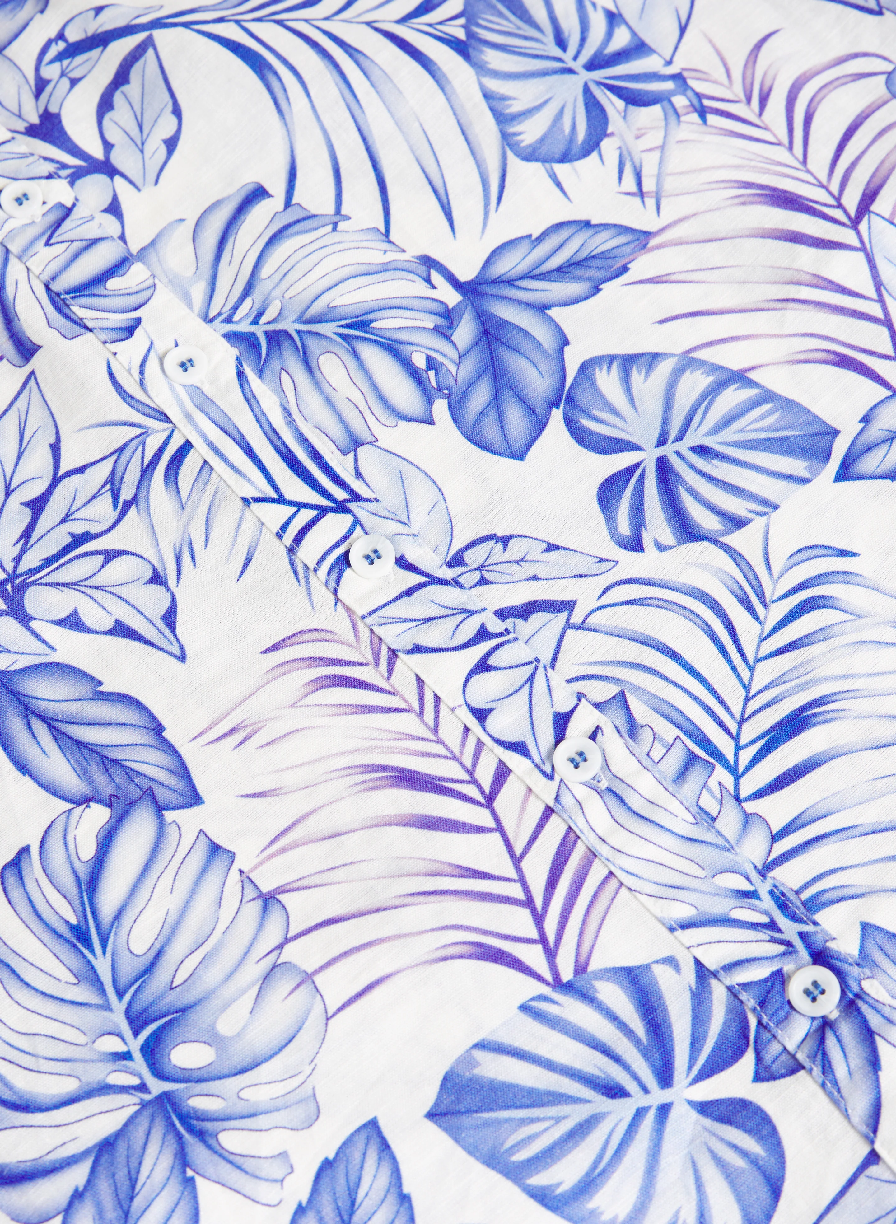 Leaf Print Linen Dress - Image 6