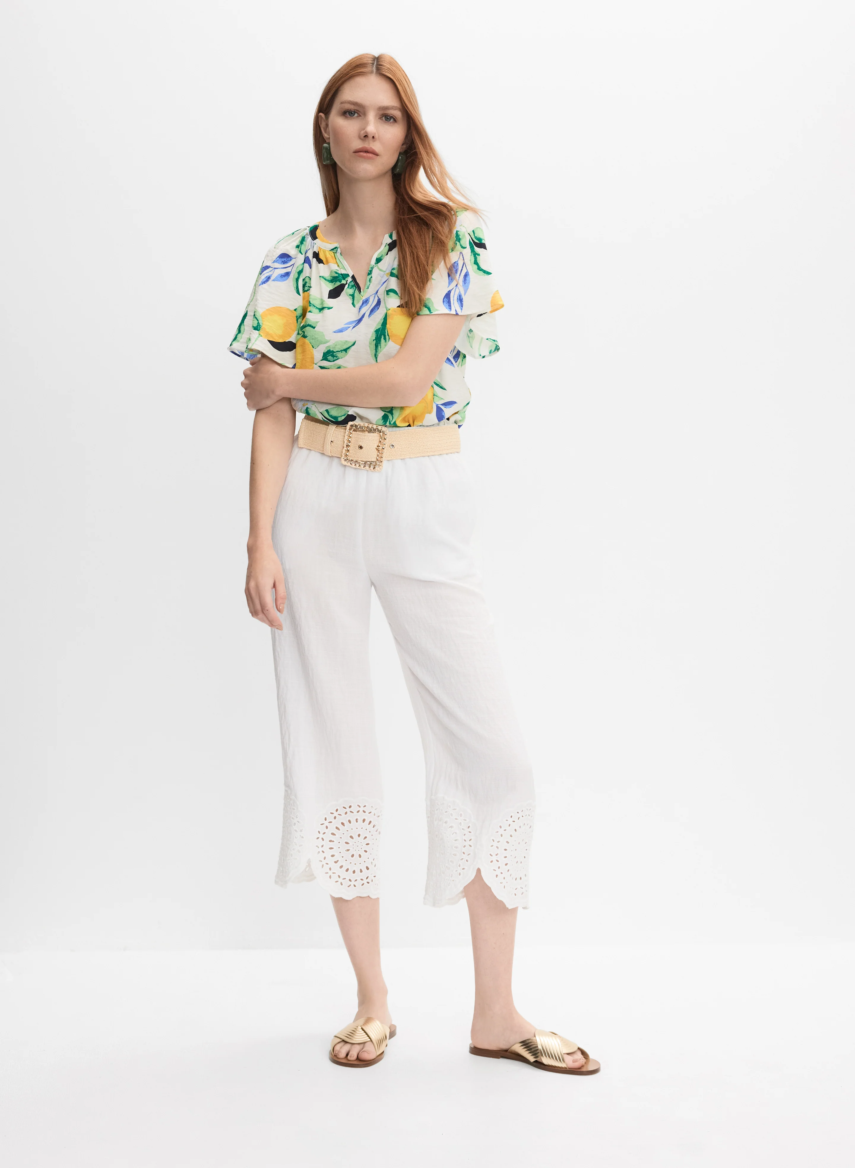 Lemon Flutter Sleeve Blouse - Image 3