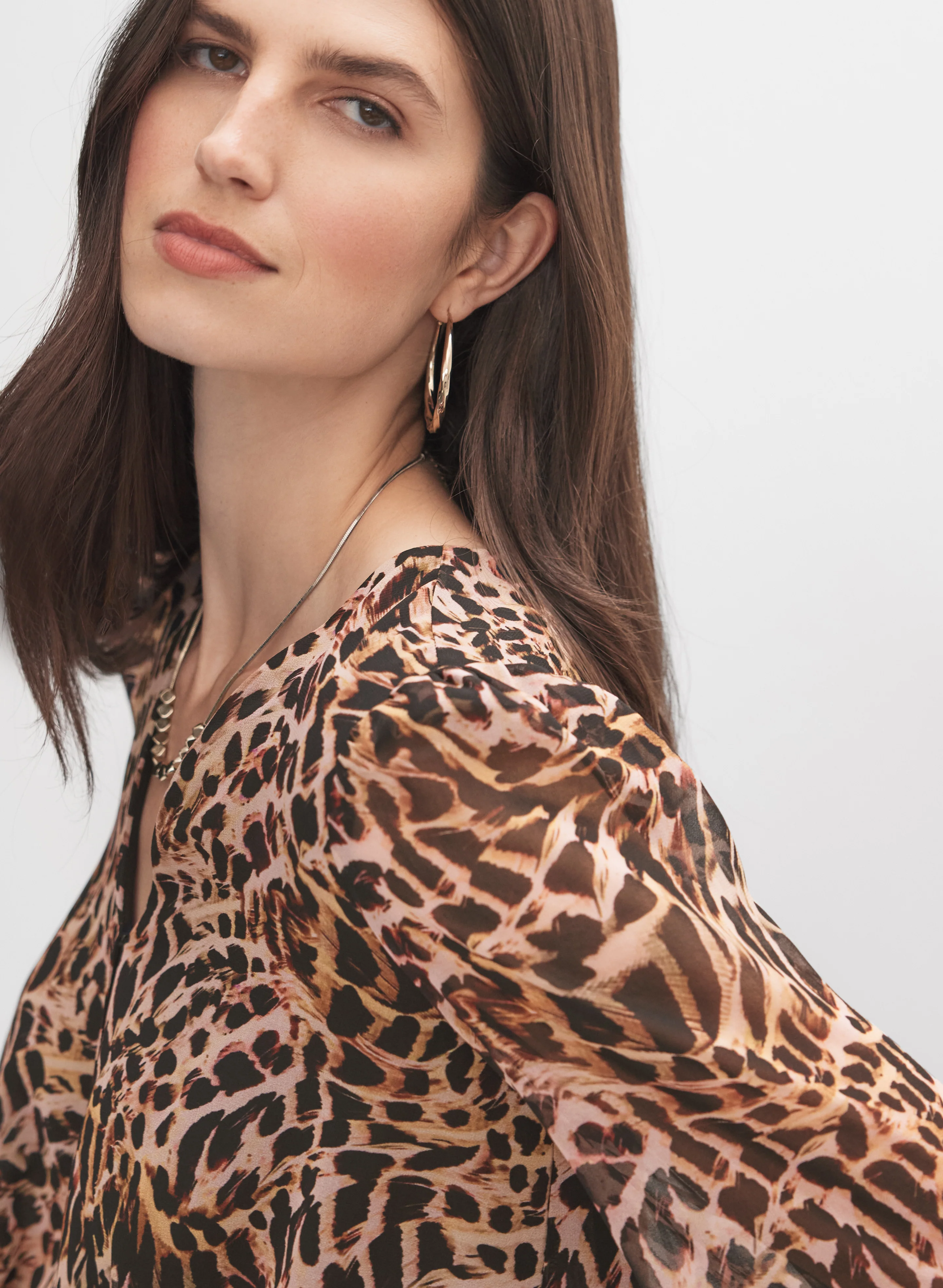 Leopard Chiffon Blouse - Image 2