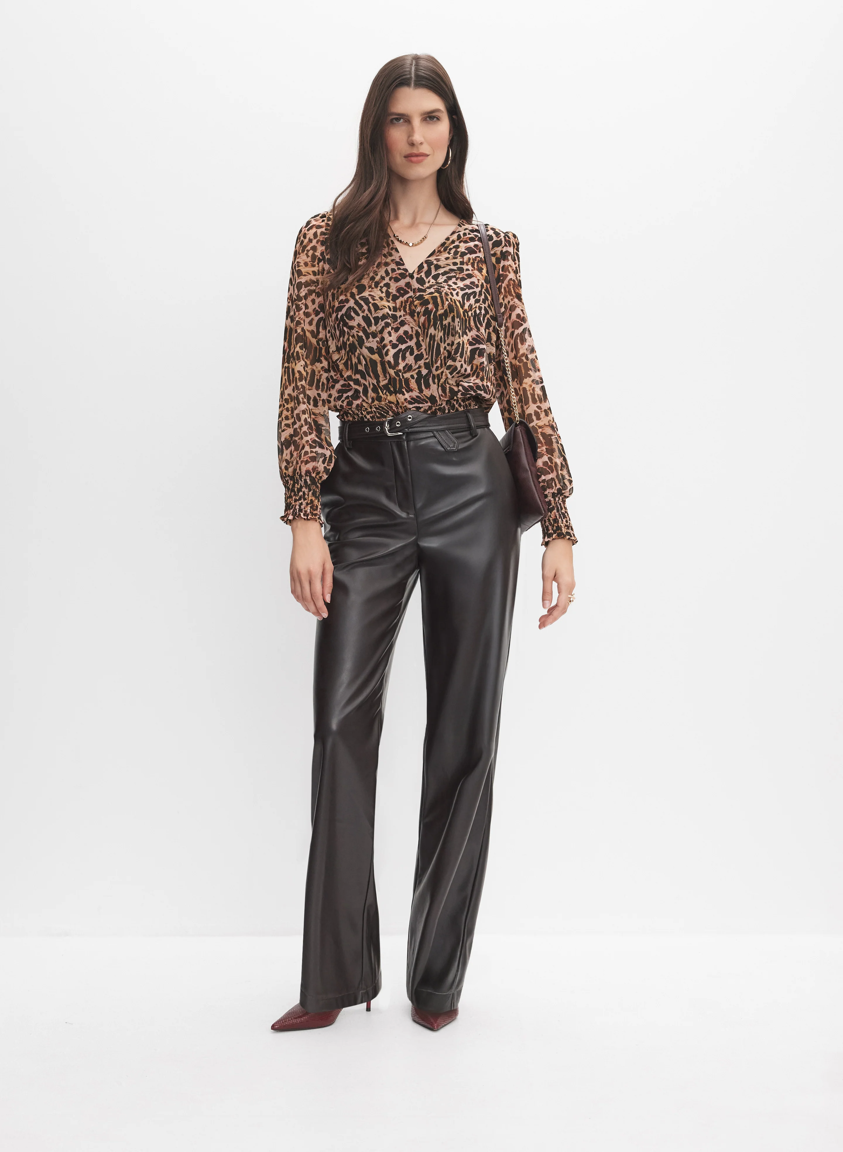 Leopard Chiffon Blouse - Image 3