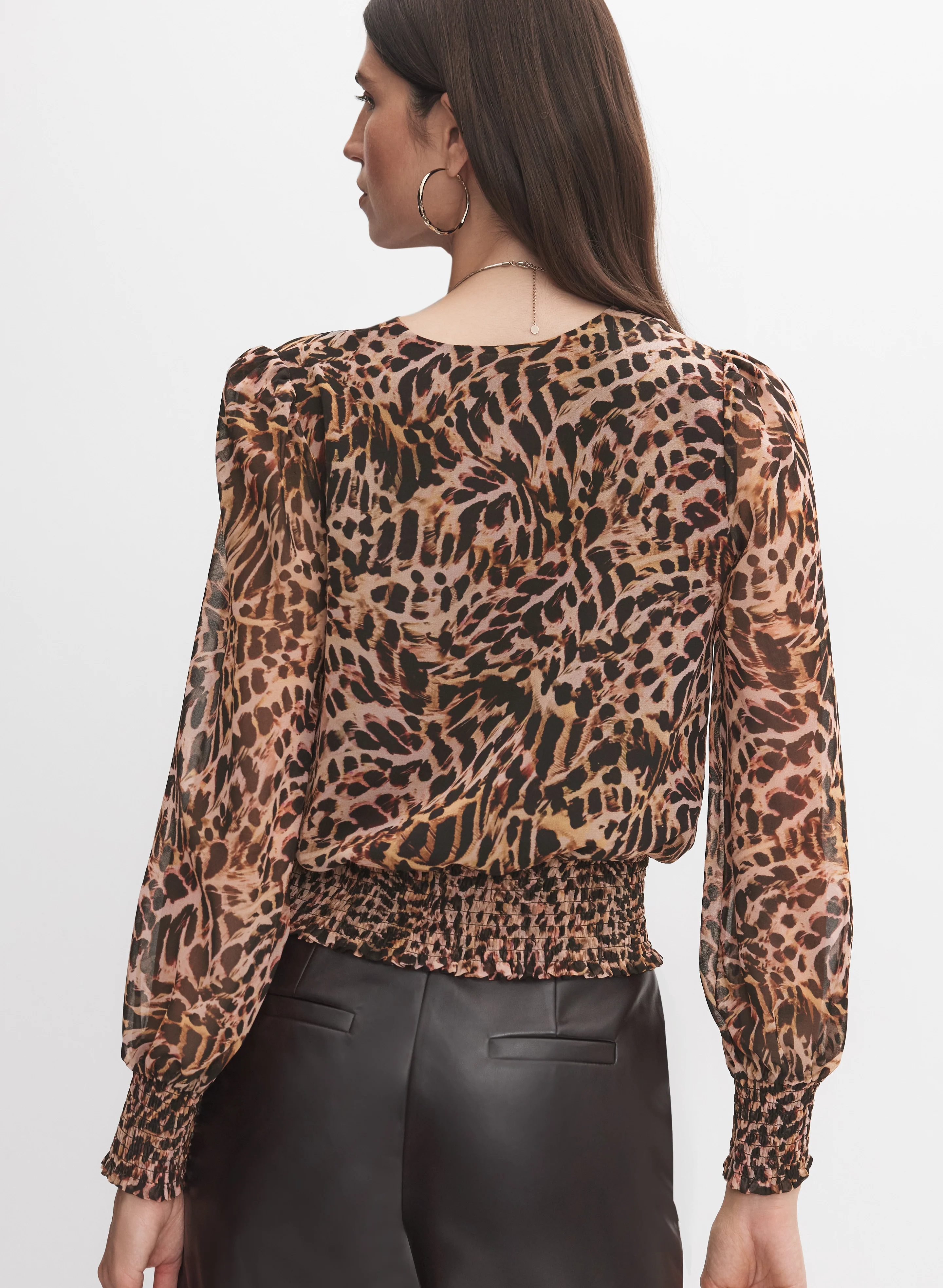 Leopard Chiffon Blouse - Image 4
