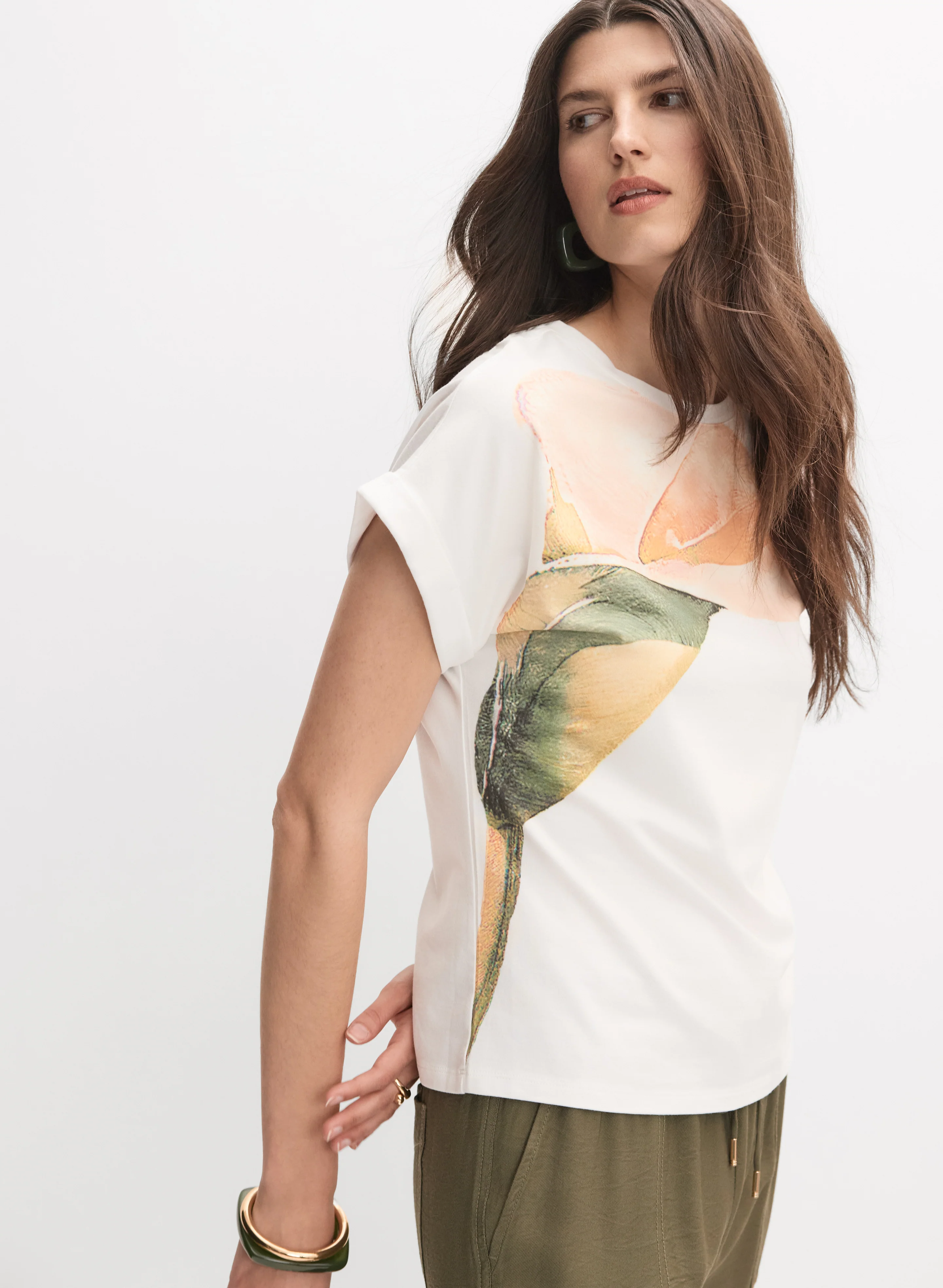 Lily Print T-Shirt - Image 5