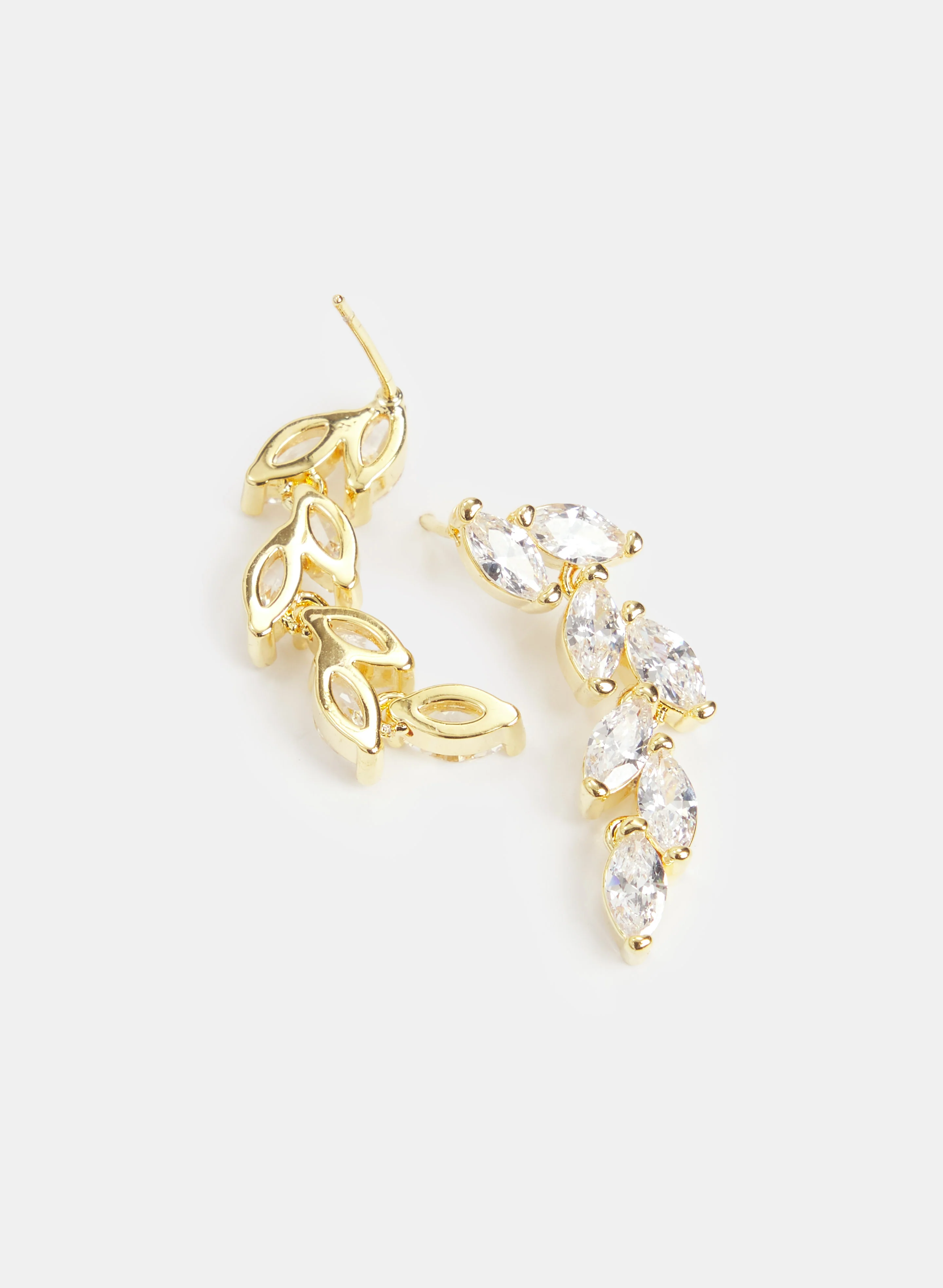 Linear Leaf Earrings - Image 2
