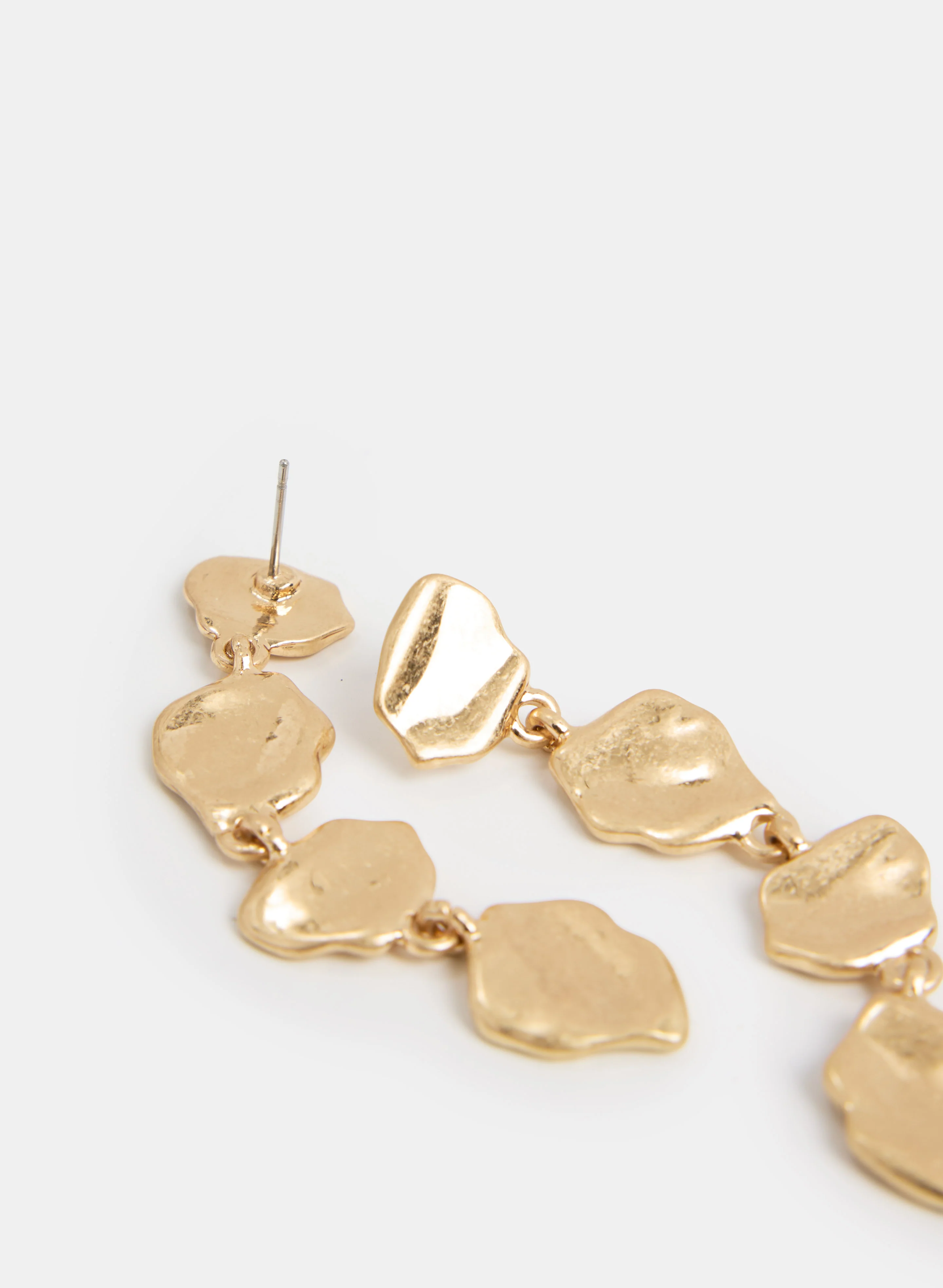 Linear Tiered Disc Earrings - Image 2