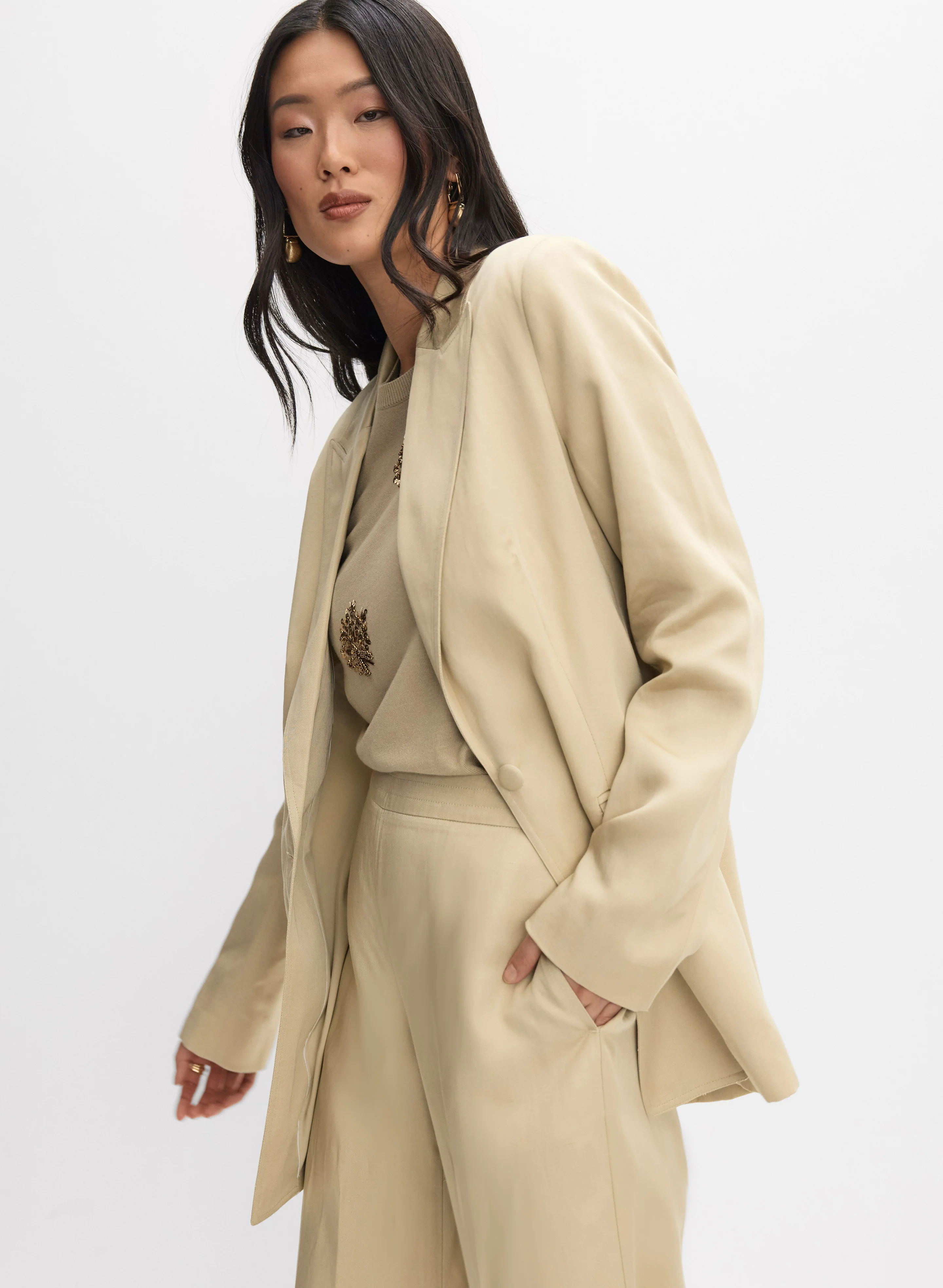 Linen-Blend Blazer - Image 12