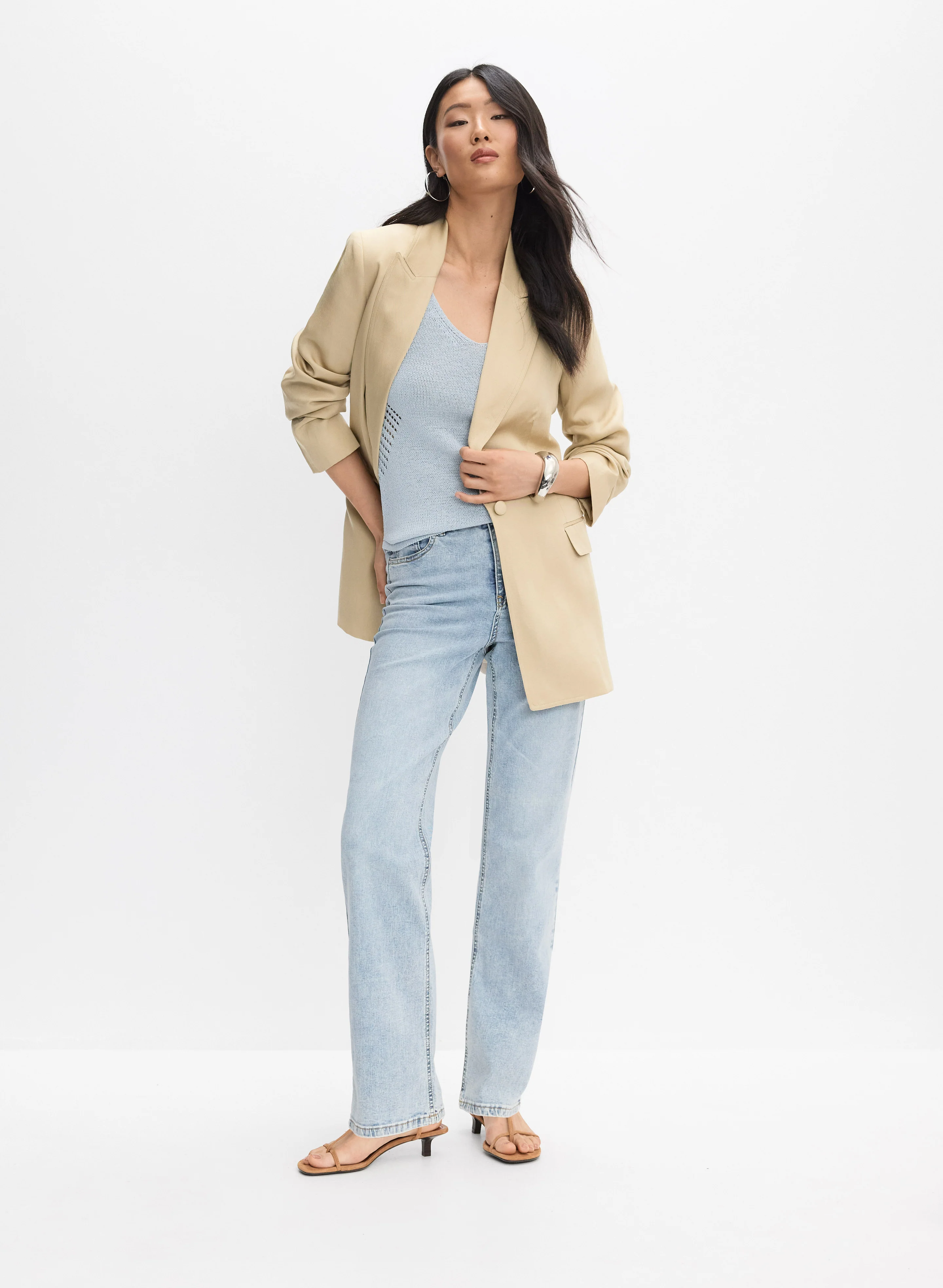 Linen-Blend Blazer - Image 3