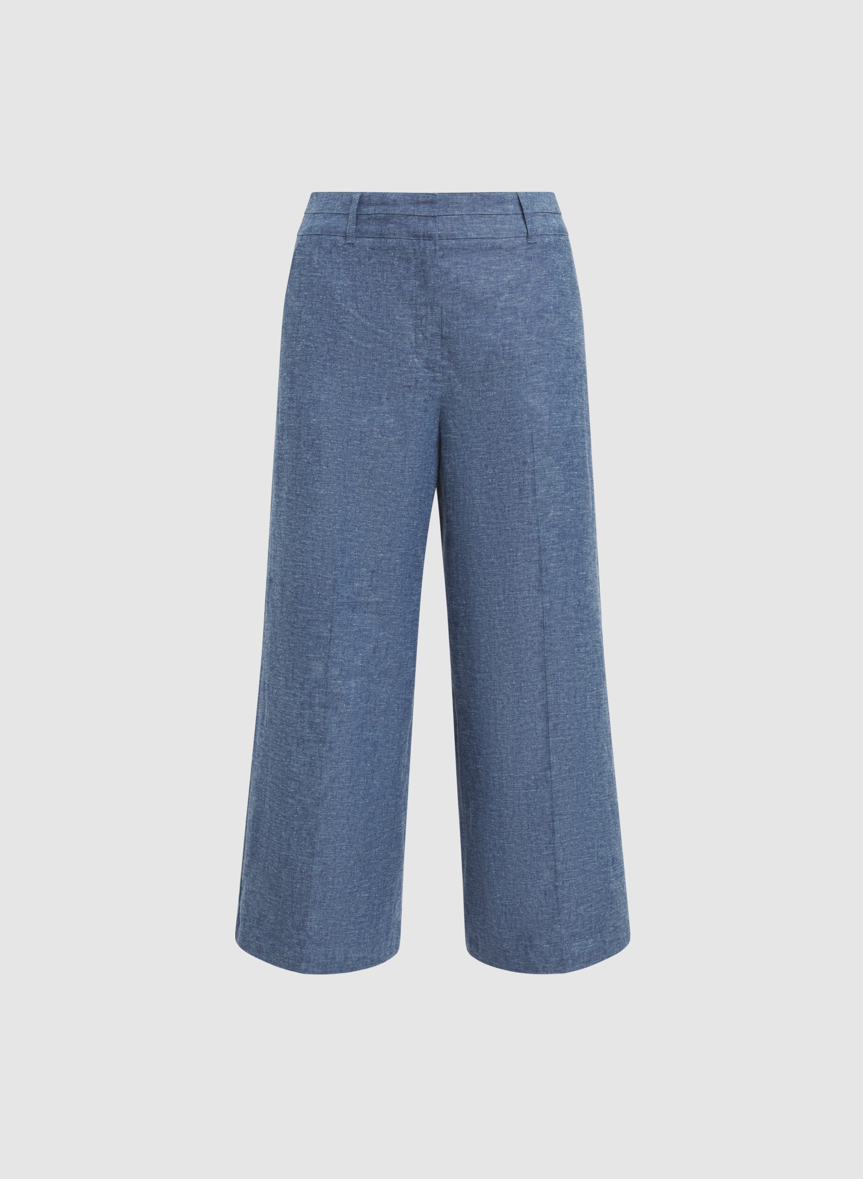 Linen-Blend Culotte Pants - Image 5