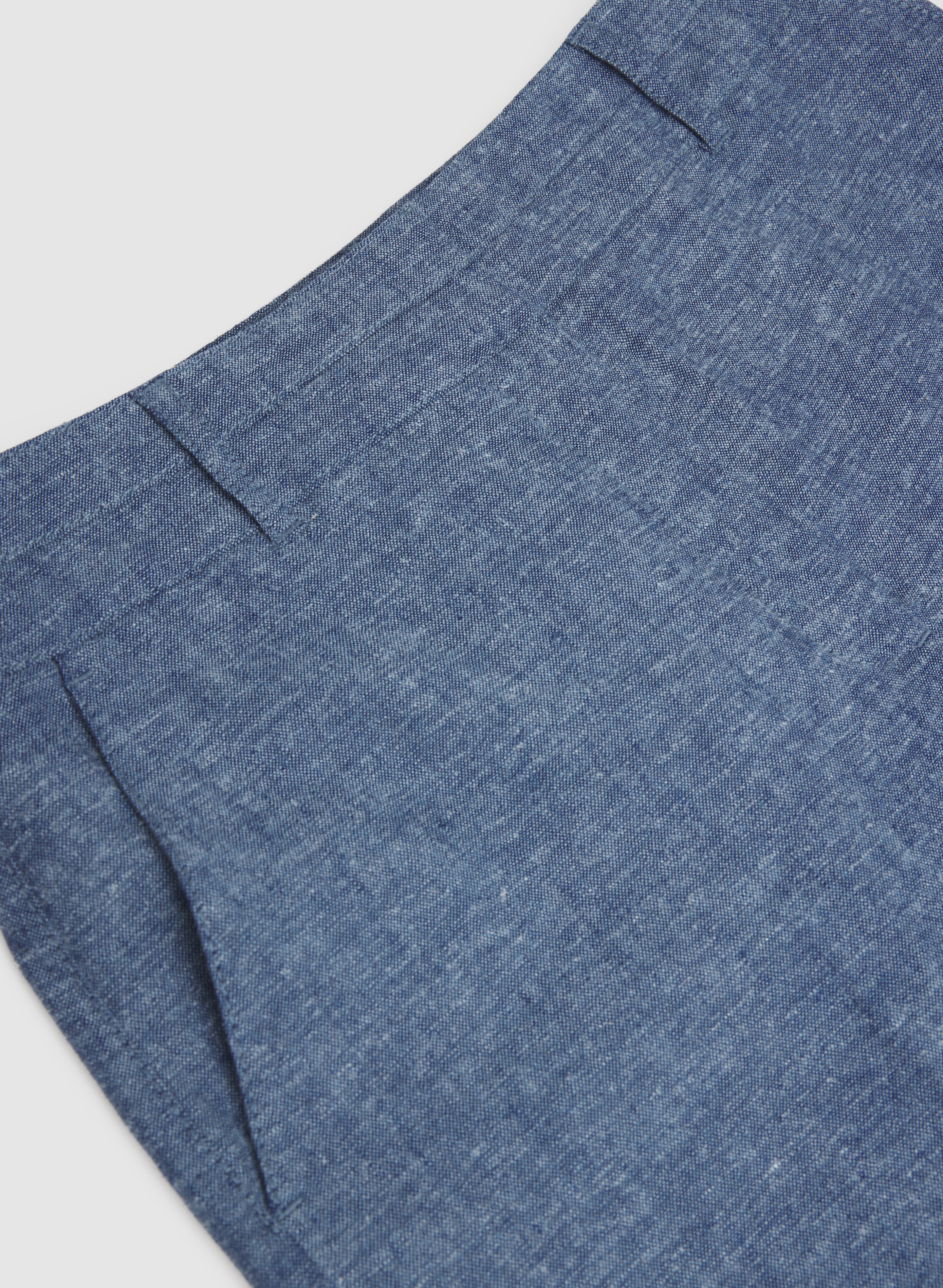 Linen-Blend Culotte Pants - Image 6