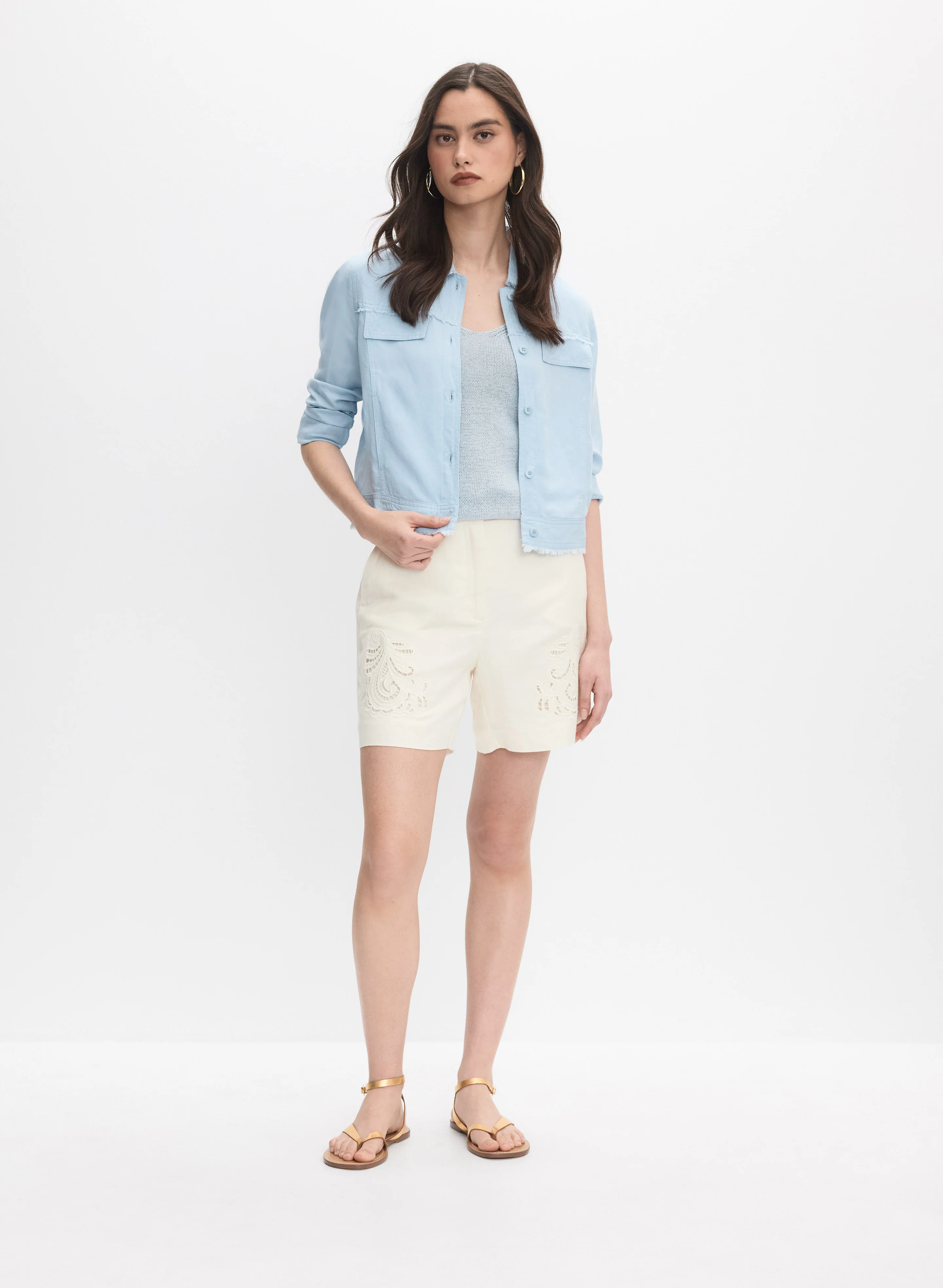 Frayed Linen-Blend Jacket - Image 3
