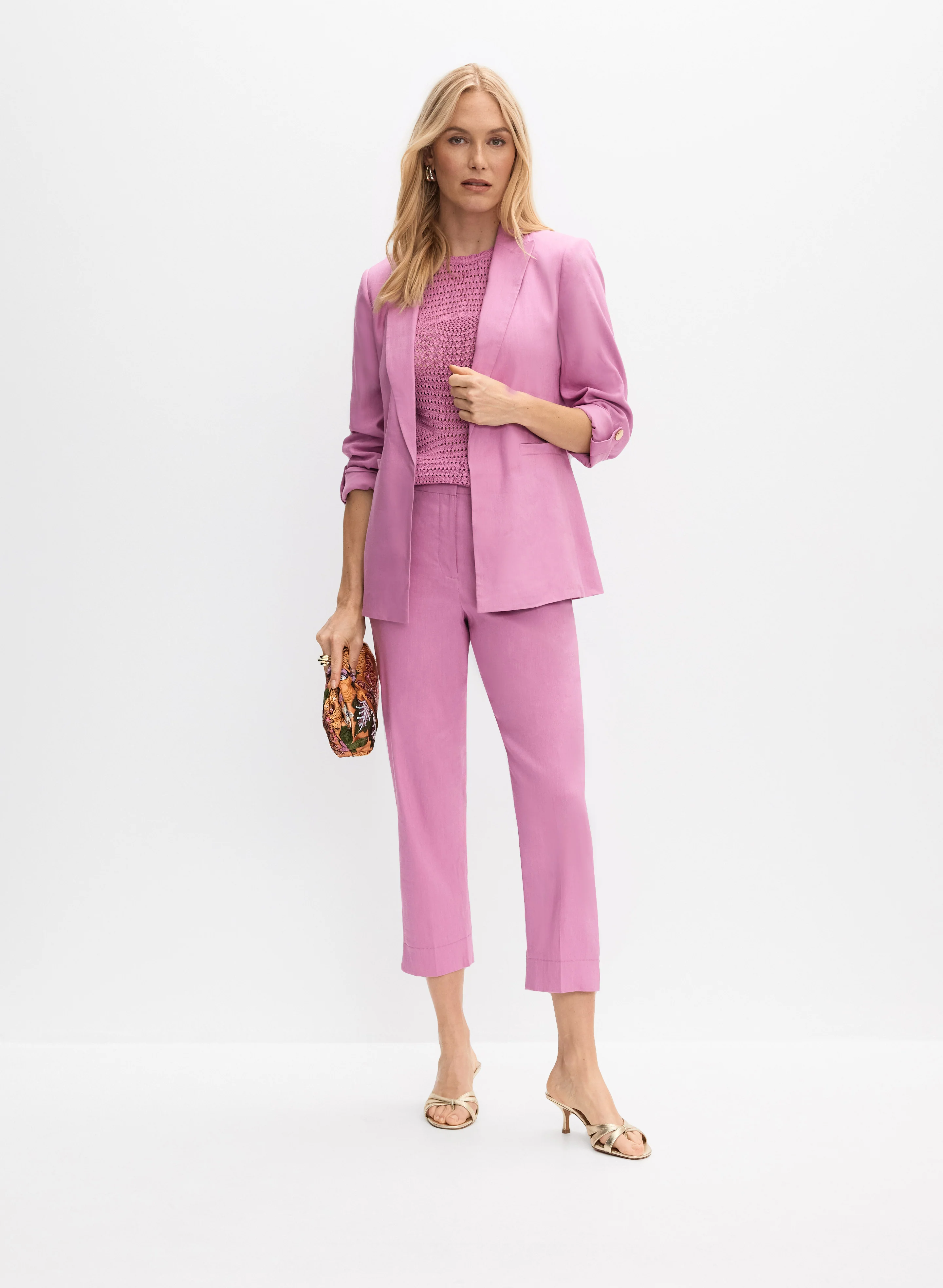 Linen-Blend Jacket & Linen-Blend Capris