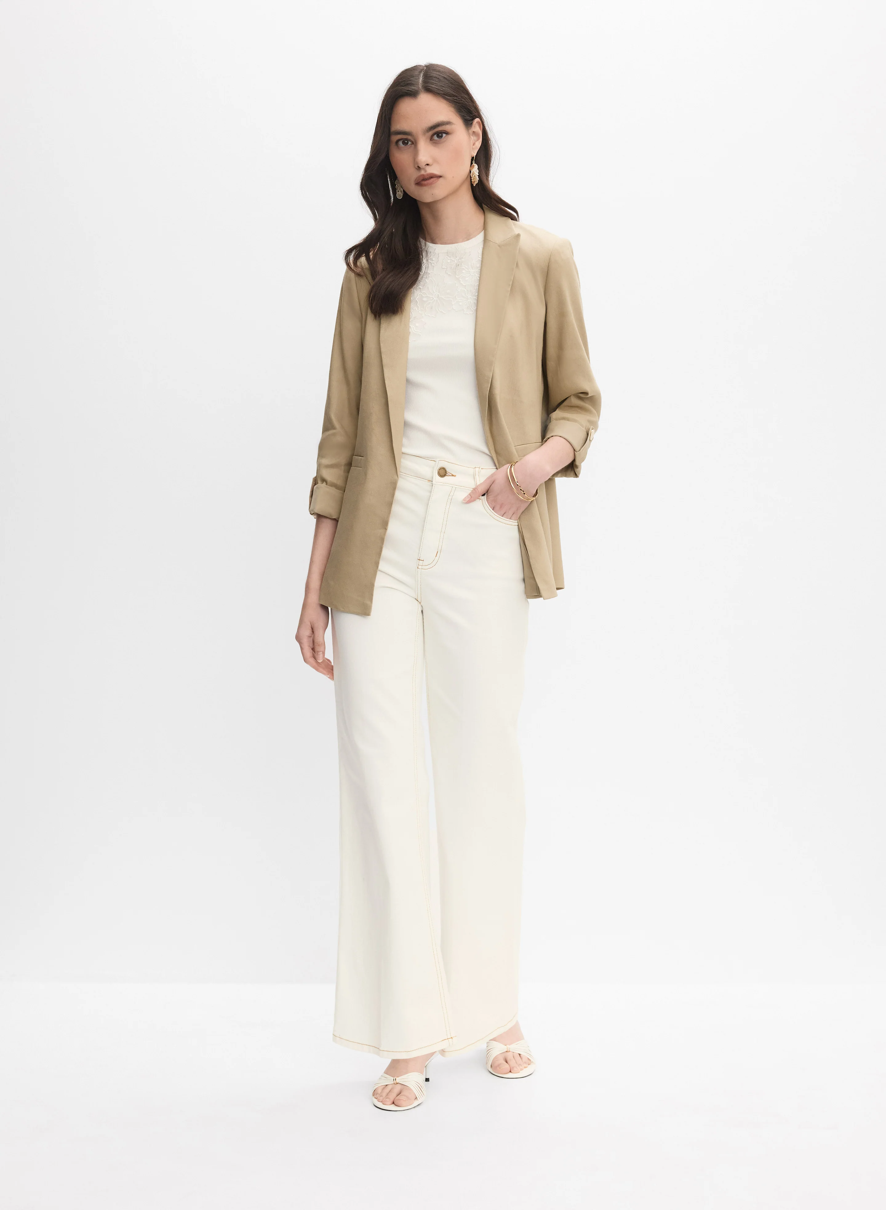 Linen-Blend Blazer - Image 3
