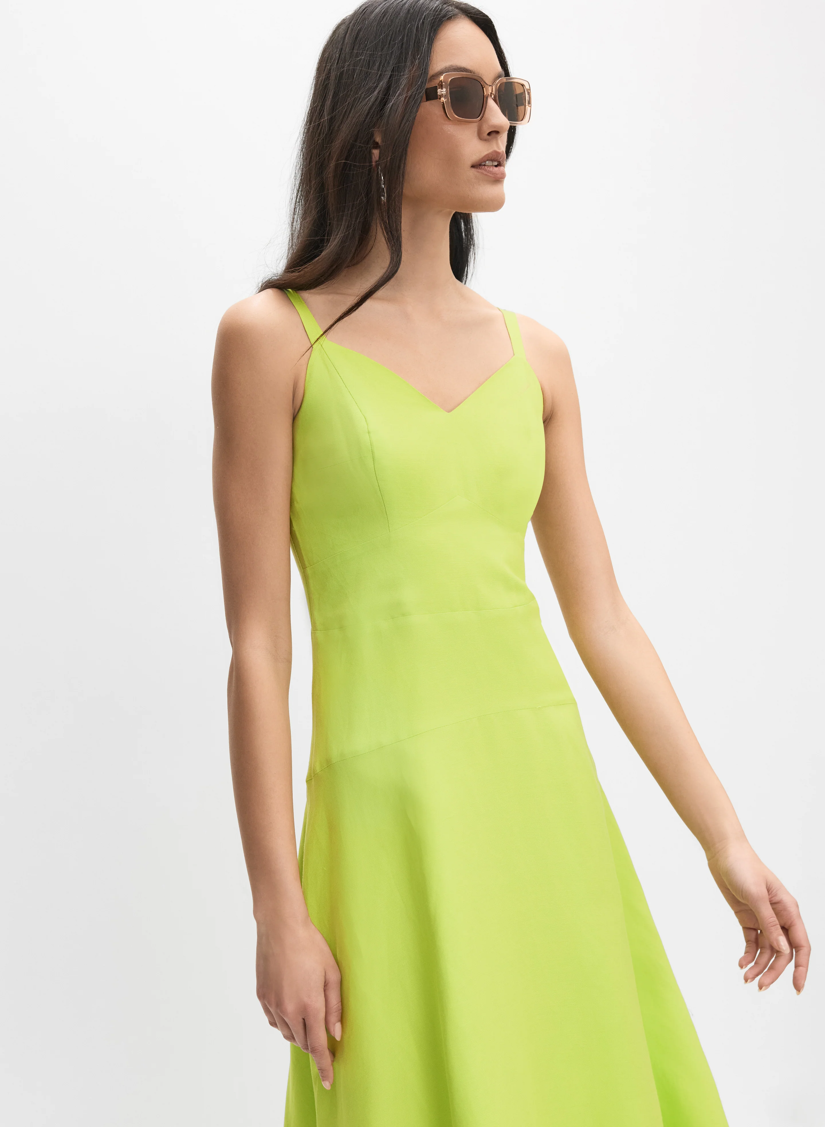 Linen-Blend Midi Dress - Image 7