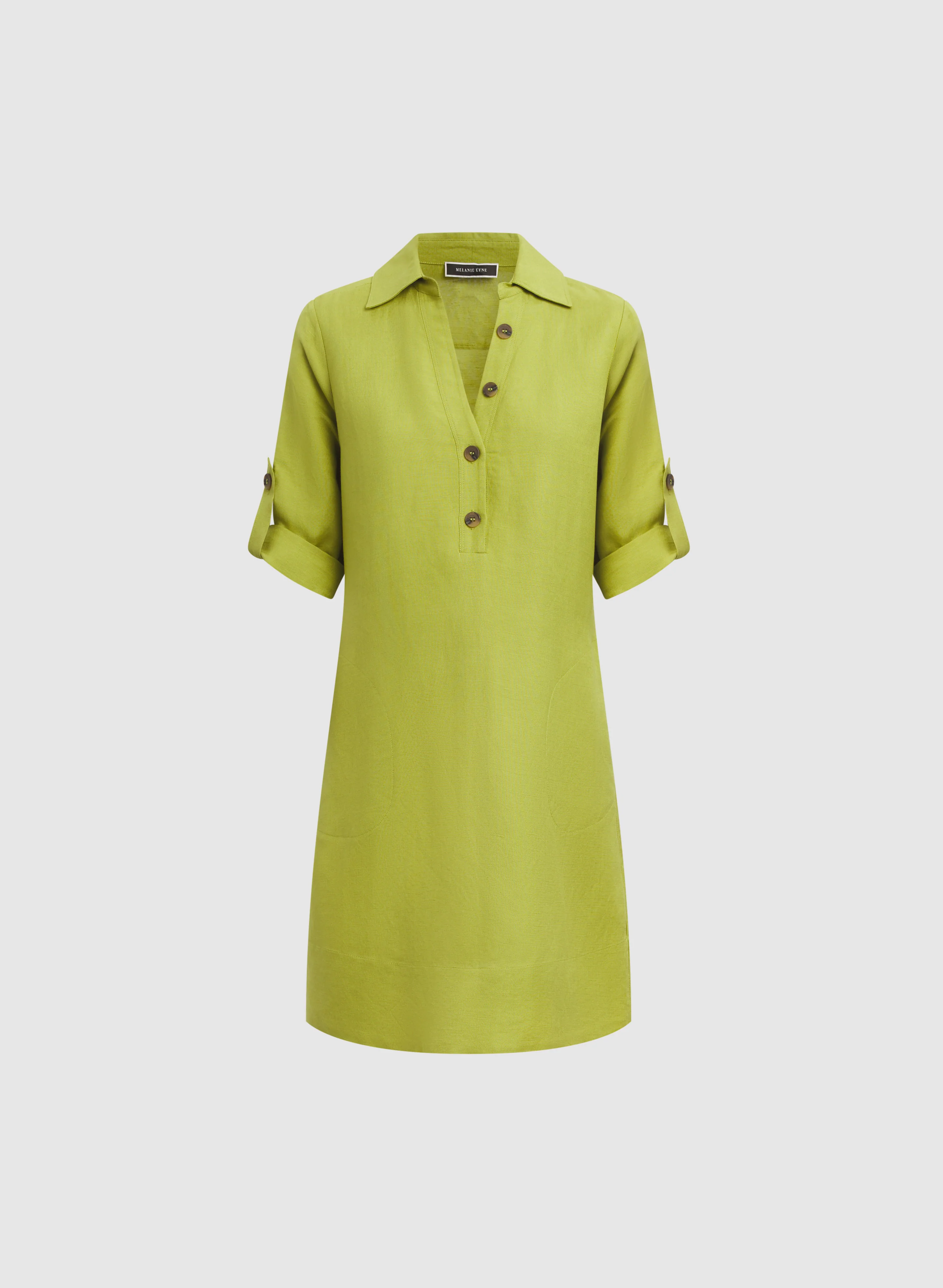 Linen-Blend Shirt Dress - Image 6