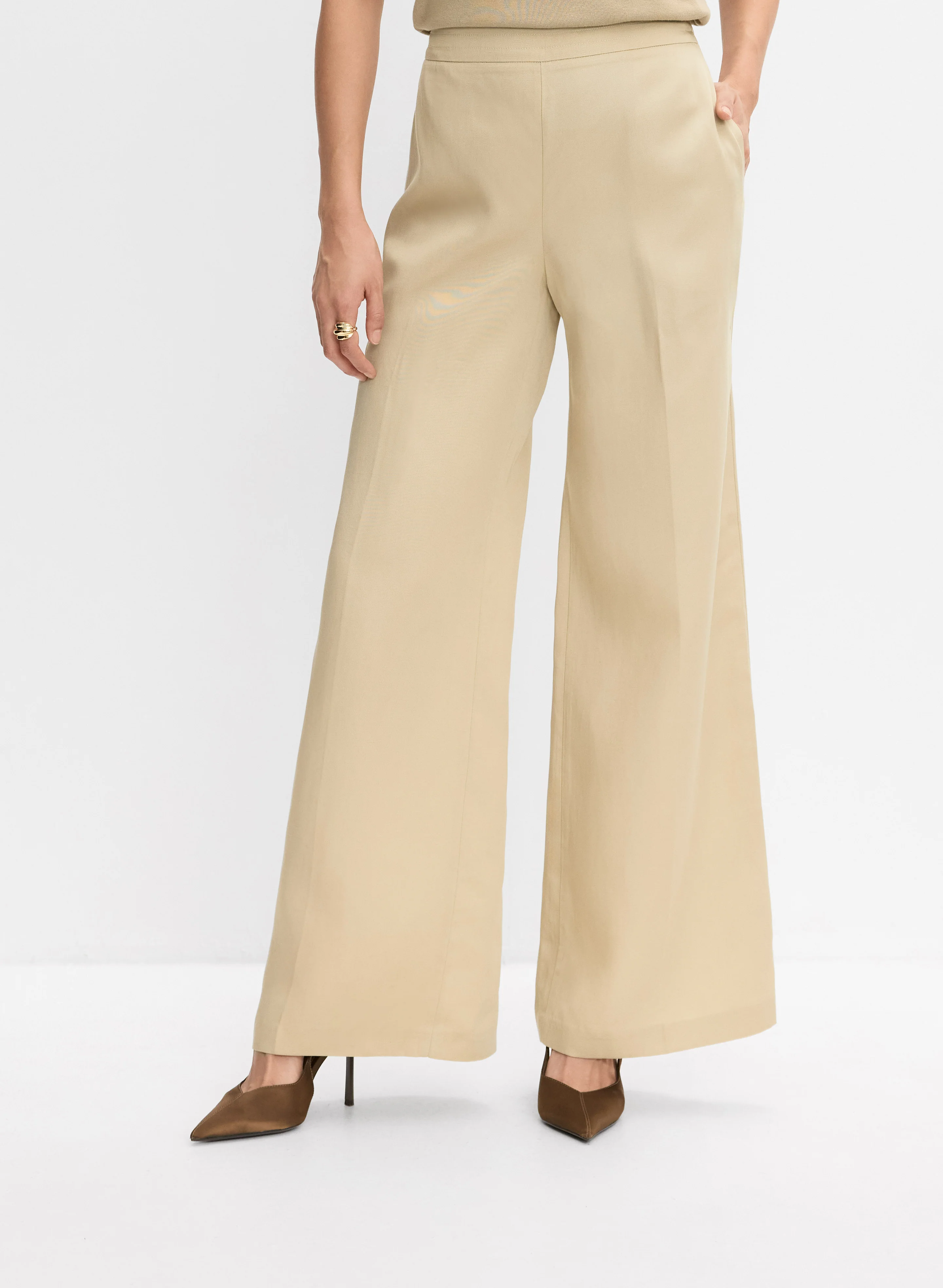 Linen-Blend Wide-Leg Pants - Image 10