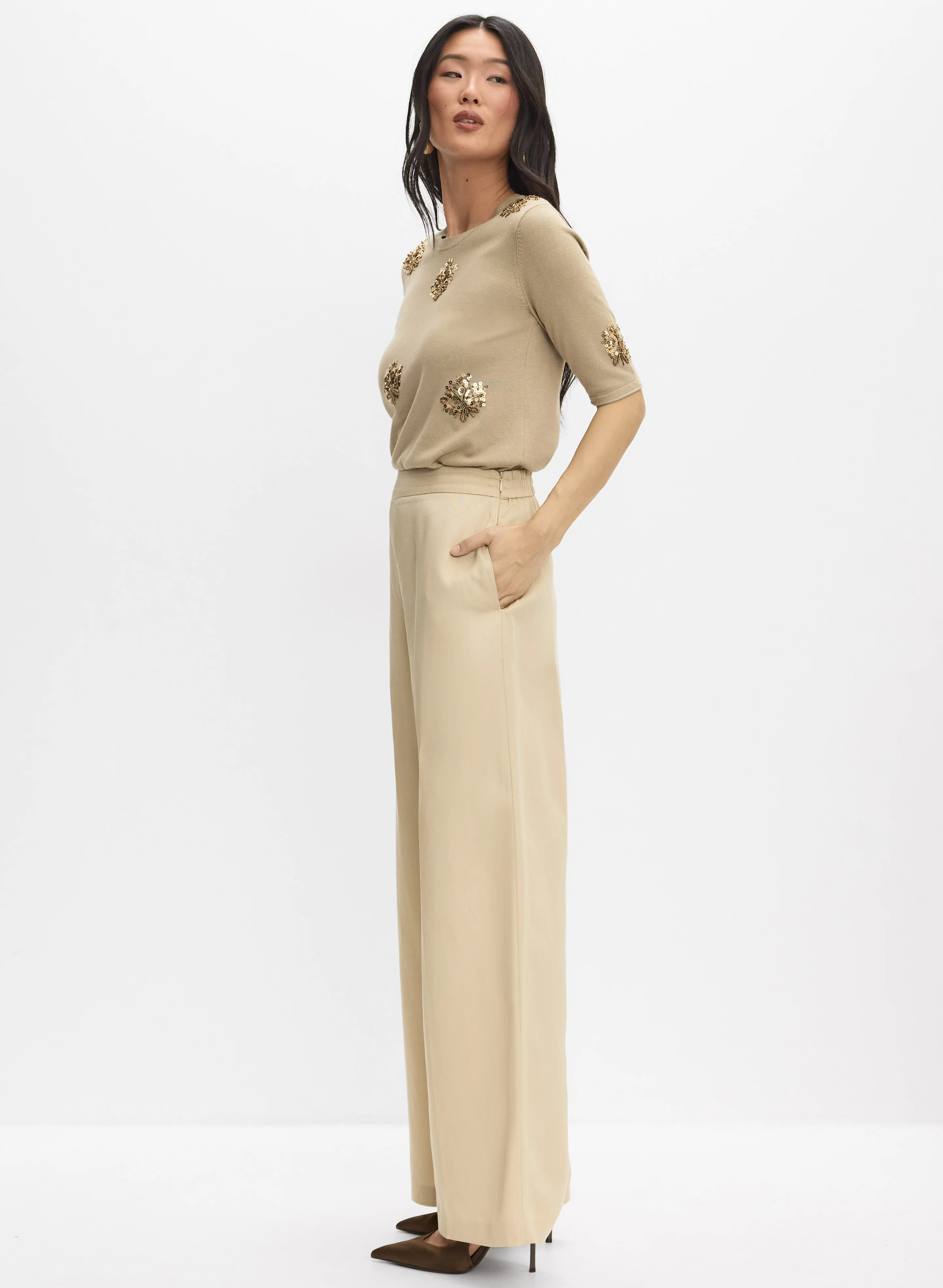Linen-Blend Wide-Leg Pants - Image 12