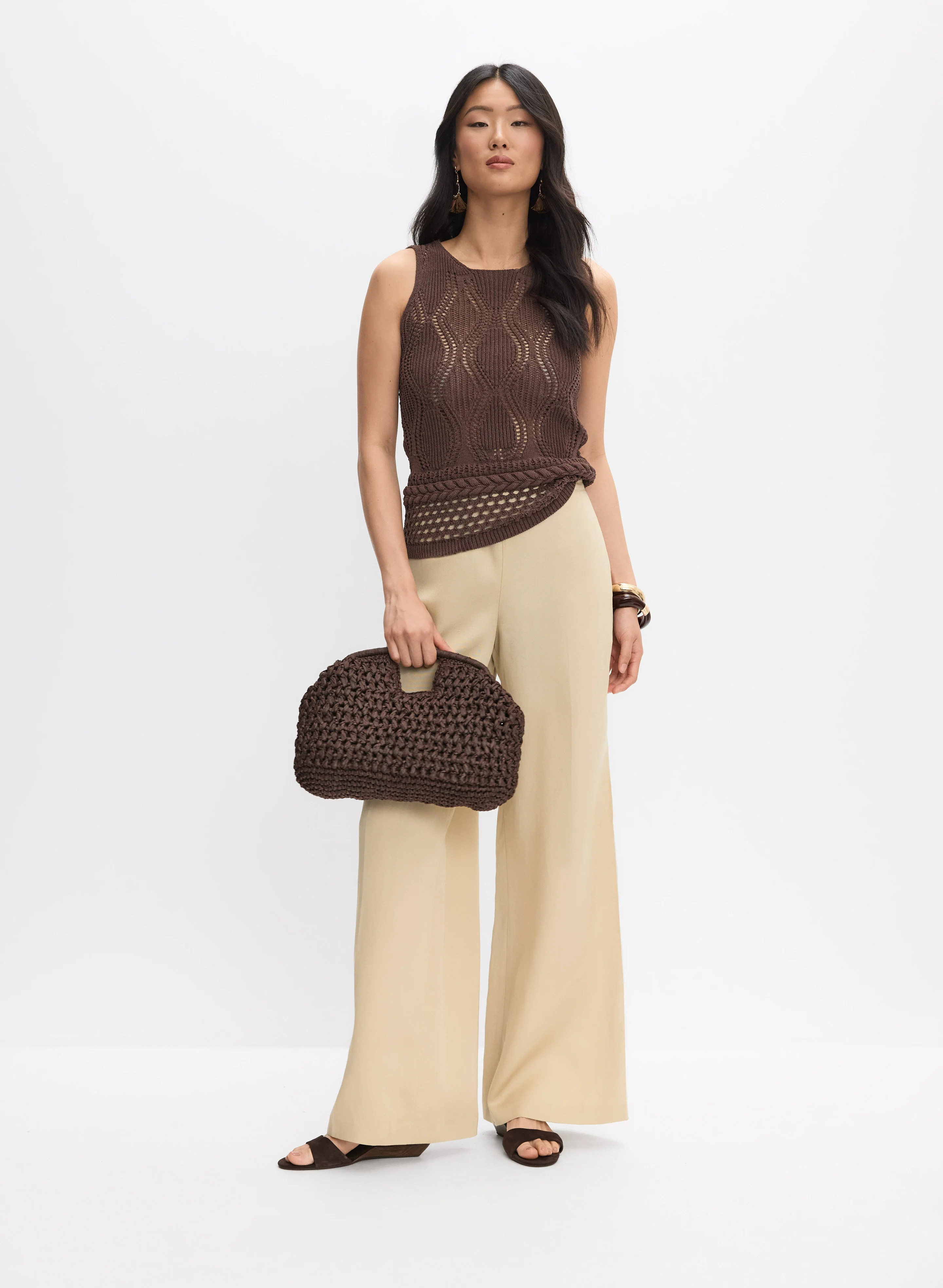 Linen-Blend Wide-Leg Pants - Image 3