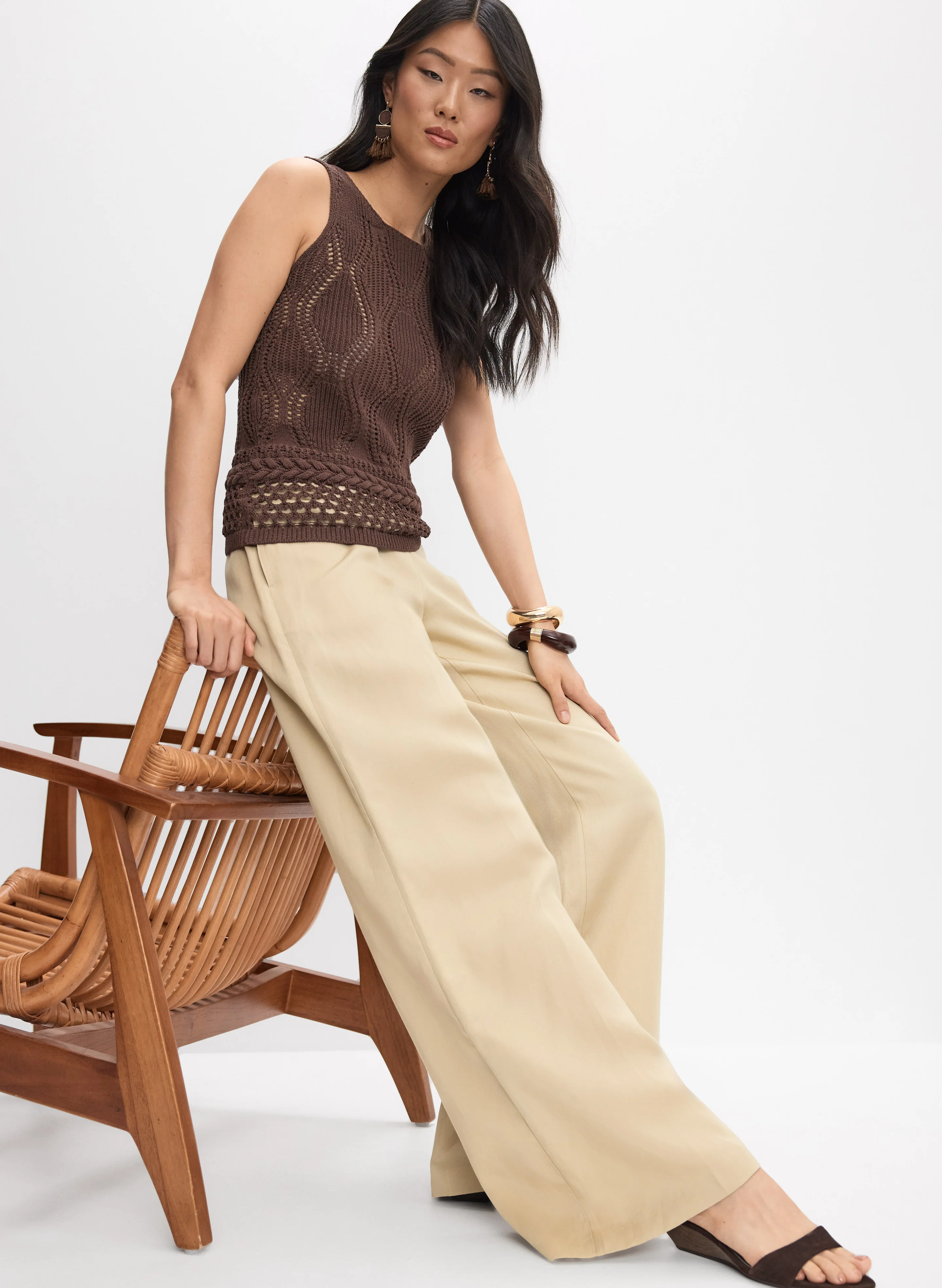Linen-Blend Wide-Leg Pants - Image 5